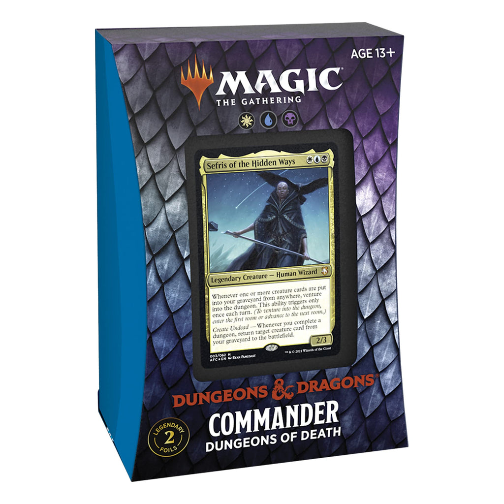 Magic: The Gathering Adventures in The Forgotten Realms Commander Deck – Dungeons of Death (White-Blue-Black) - 7