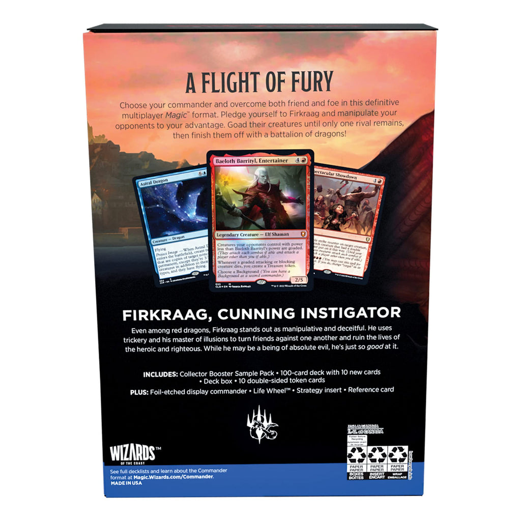 Magic: The Gathering Commander Legends: Battle for Baldur’s Gate Commander Deck – Draconic Dissent + Collector Booster Sample Pack - 2
