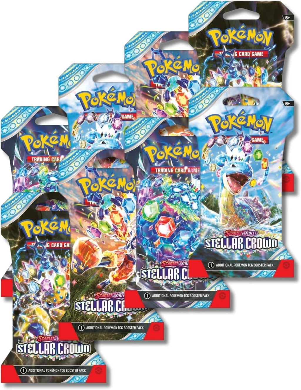Pokemon TCG Scarlet & Violet Stellar Crown - 8 Boosters Packs (80 Cards) - 2