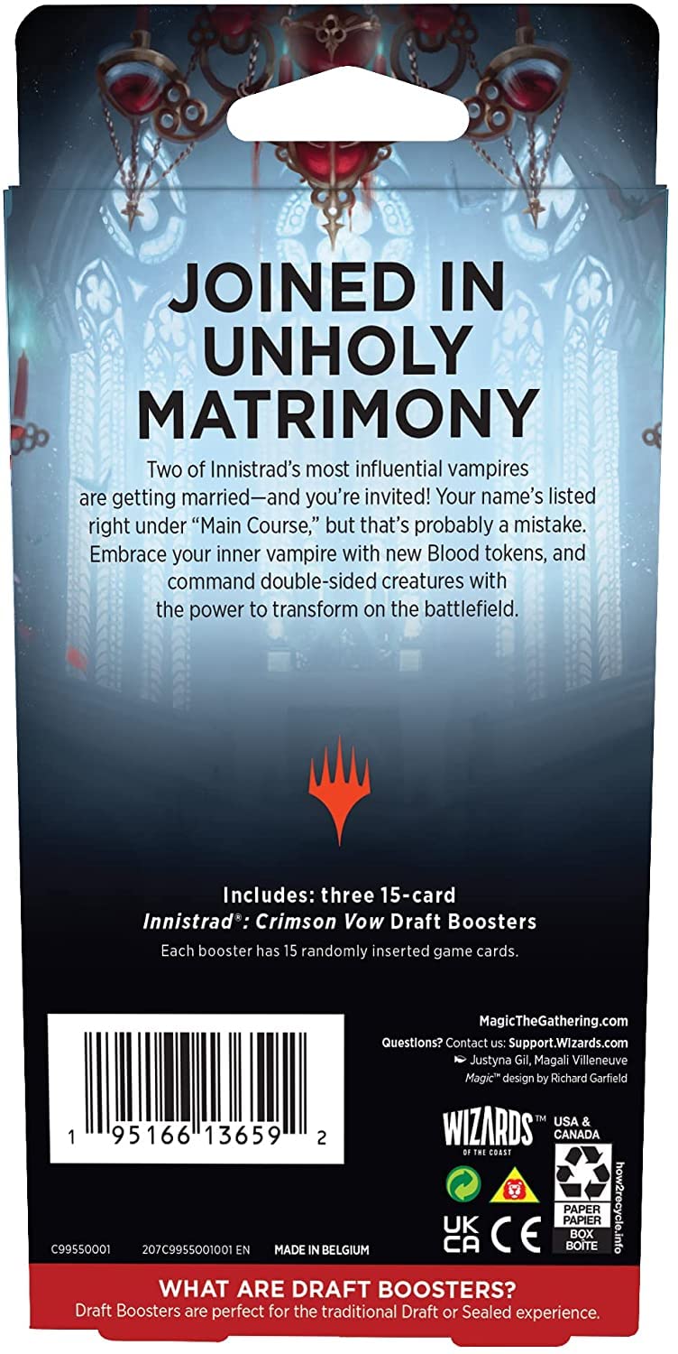 Magic: The Gathering Innistrad: Crimson Vow 3-Booster Draft Pack | 45 Magic Cards - 5