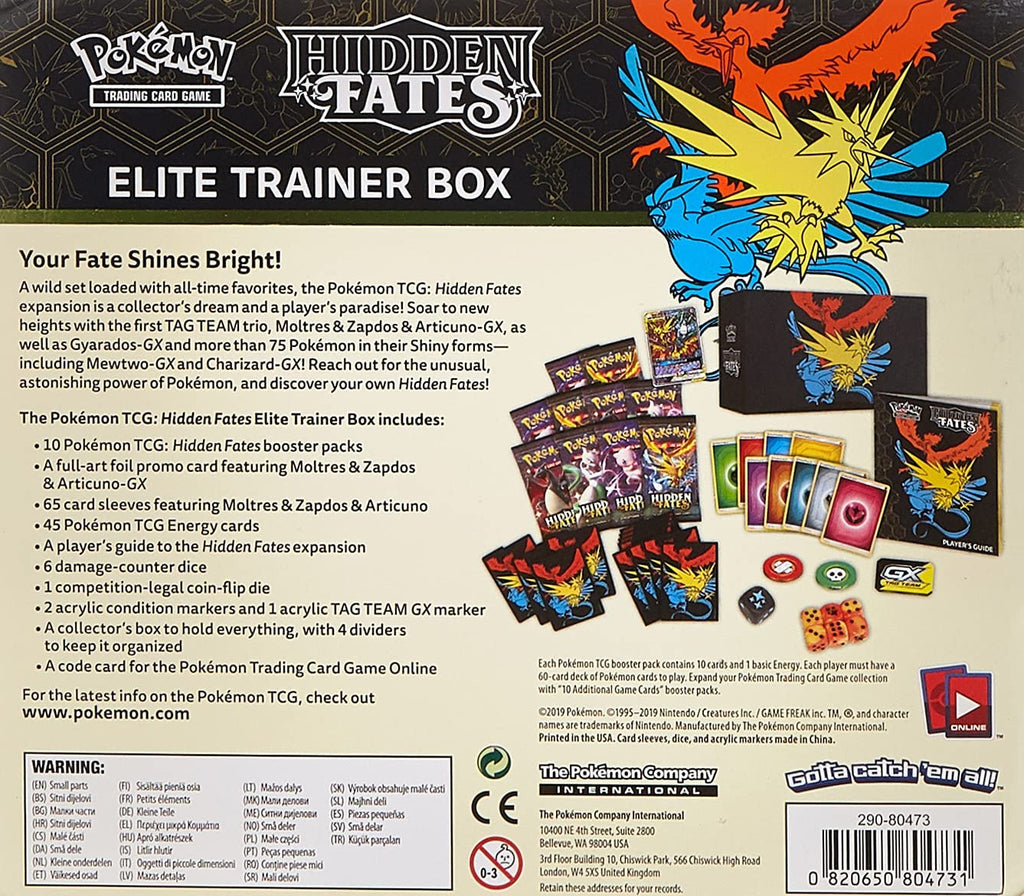 Pokemon TCG: Hidden Fates Elite Trainer Box, Multi - 3