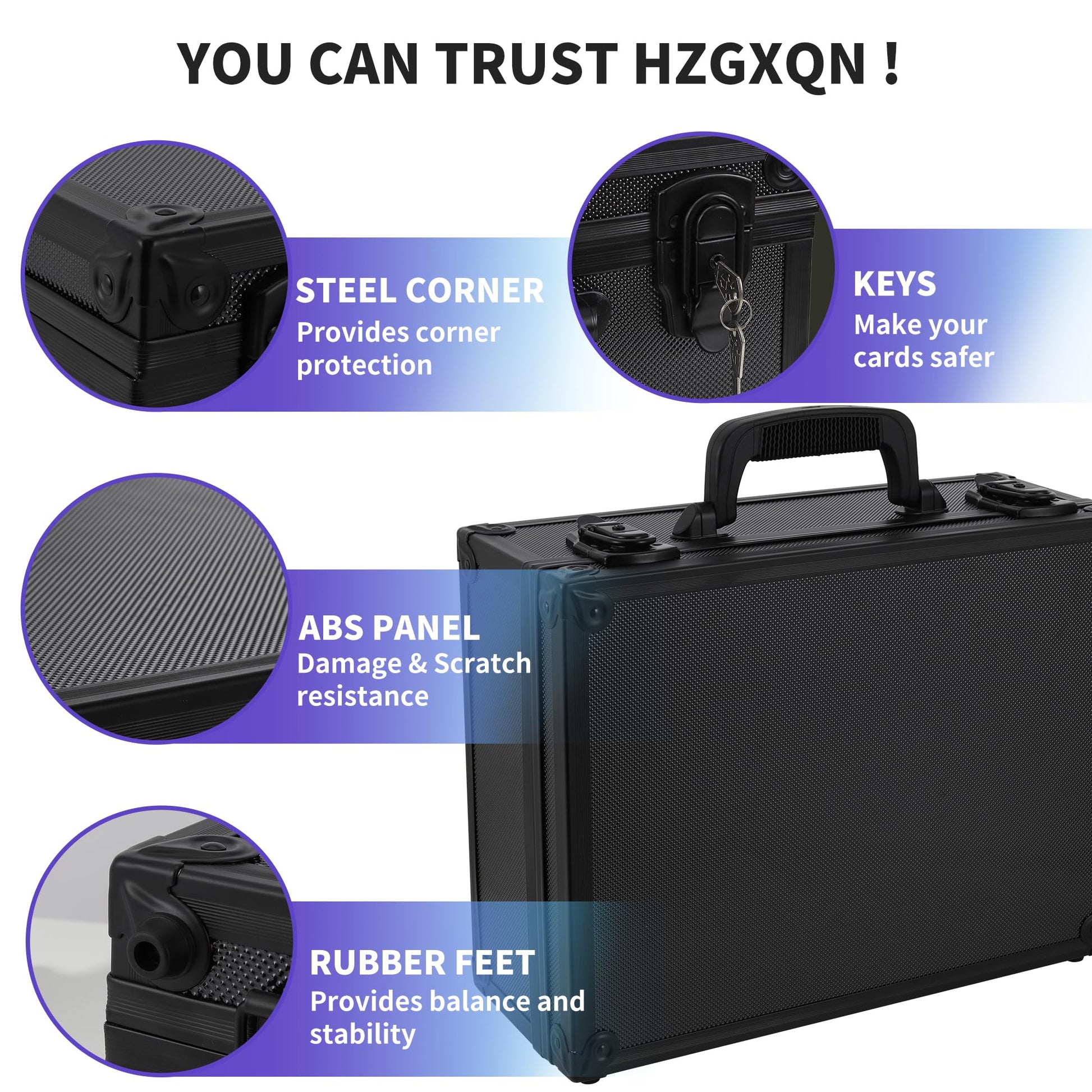 HZGXQN Toploader Storage Box for 3" x 4" 35pt Rigid Card, Top Loader Card Storage Hard Case, Sports Card Storage Boxes for Trading Cards, Top Loaders Holder (Holds 600+ Toploaders) - 3