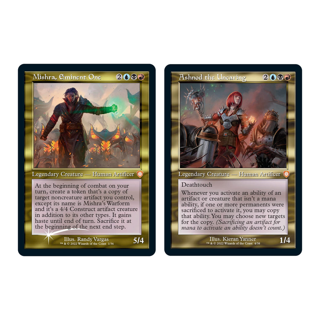 Magic: The Gathering The Brothers’ War Retro-Frame Commander Deck - Mishra’s Burnished Banner (Blue-Black-Red) + Collector Booster Sample Pack - 6