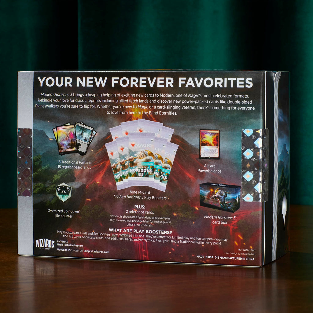 Magic: The Gathering Modern Horizons 3 Bundle - 9 Play Boosters, 30 Land Cards + Exclusive Accessories - 2