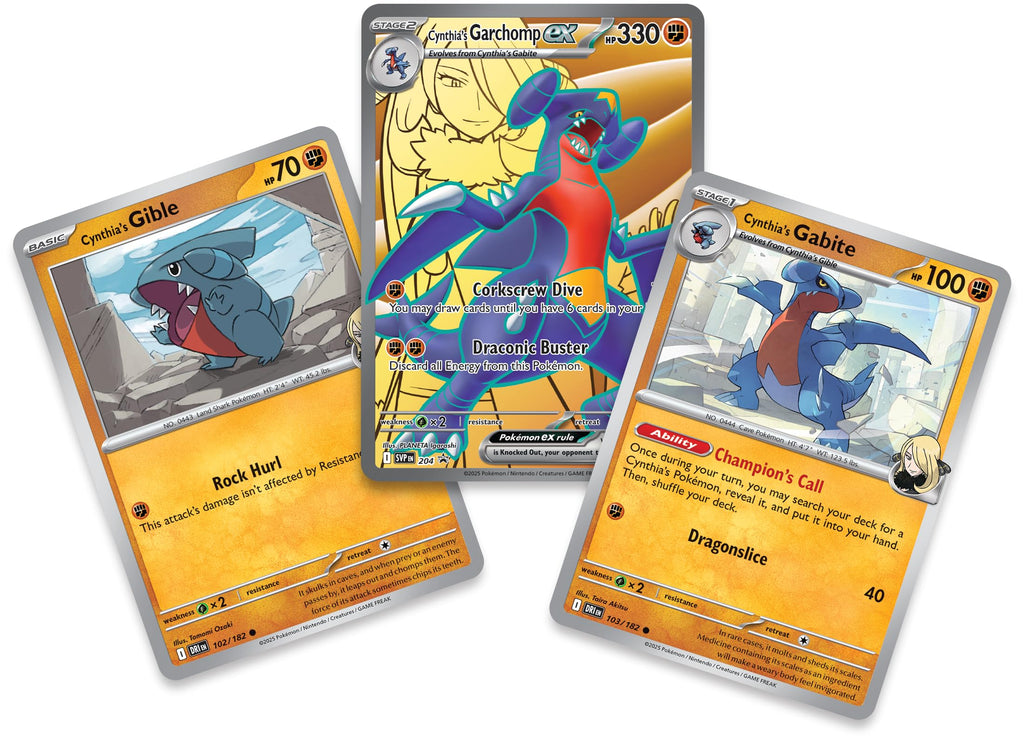 Pokemon TCG: Cynthia’s Garchomp ex Premium Collection - 6 Packs, Stickers, Promos - 5