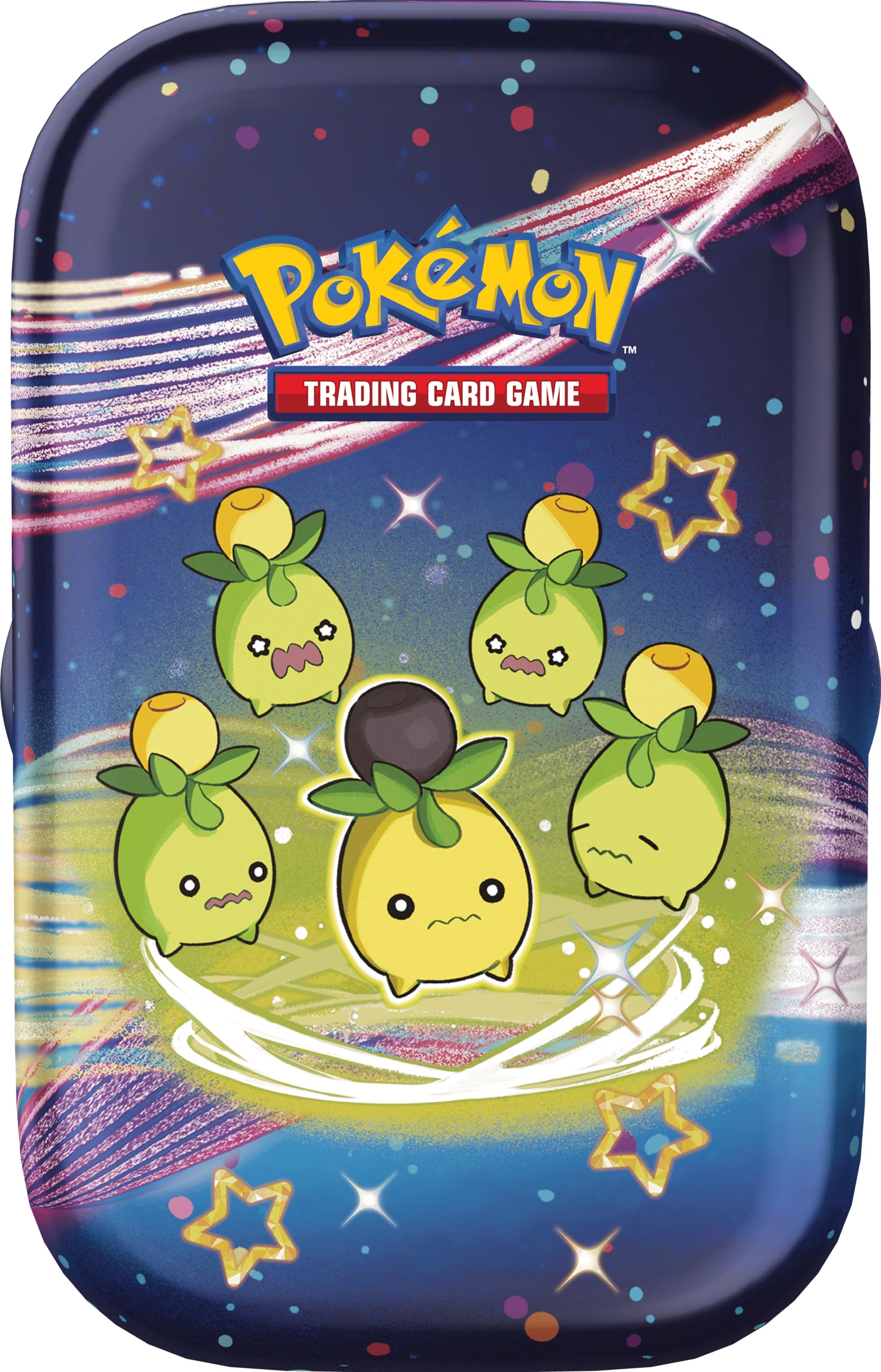 Pokémon TCG - Scarlet & Violet - Paldean Fates Mini Tin (Maushold/Smoliv/Tinkatink/Finizen/Flamigo - 1x Random, Black - 3