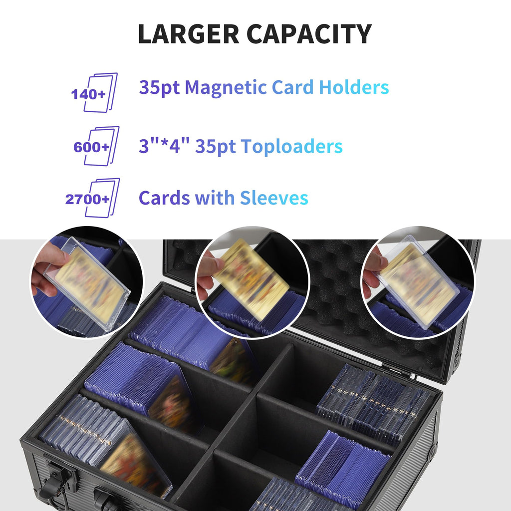 HZGXQN Toploader Storage Box for 3" x 4" 35pt Rigid Card, Top Loader Card Storage Hard Case, Sports Card Storage Boxes for Trading Cards, Top Loaders Holder (Holds 600+ Toploaders) - 6