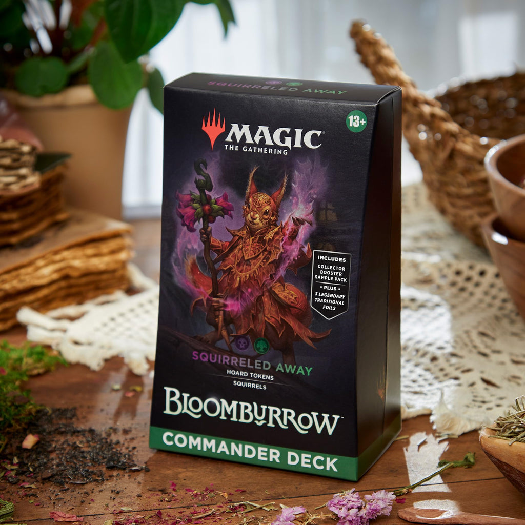 Magic: The Gathering Bloomburrow Commander Deck - Squirreled Away (100-Card Deck, 2-Card Collector Booster Sample Pack + Accessories) - 6