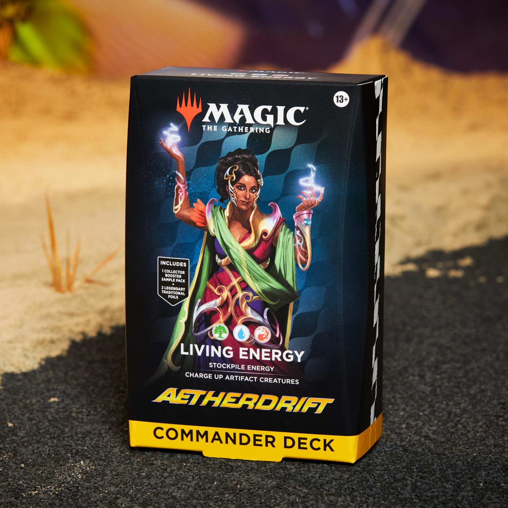 Magic The Gathering Aetherdrift Commander Deck - Living Energy (100-Card Deck, 2-Card Collector Booster Sample Pack + Accessories) - 7