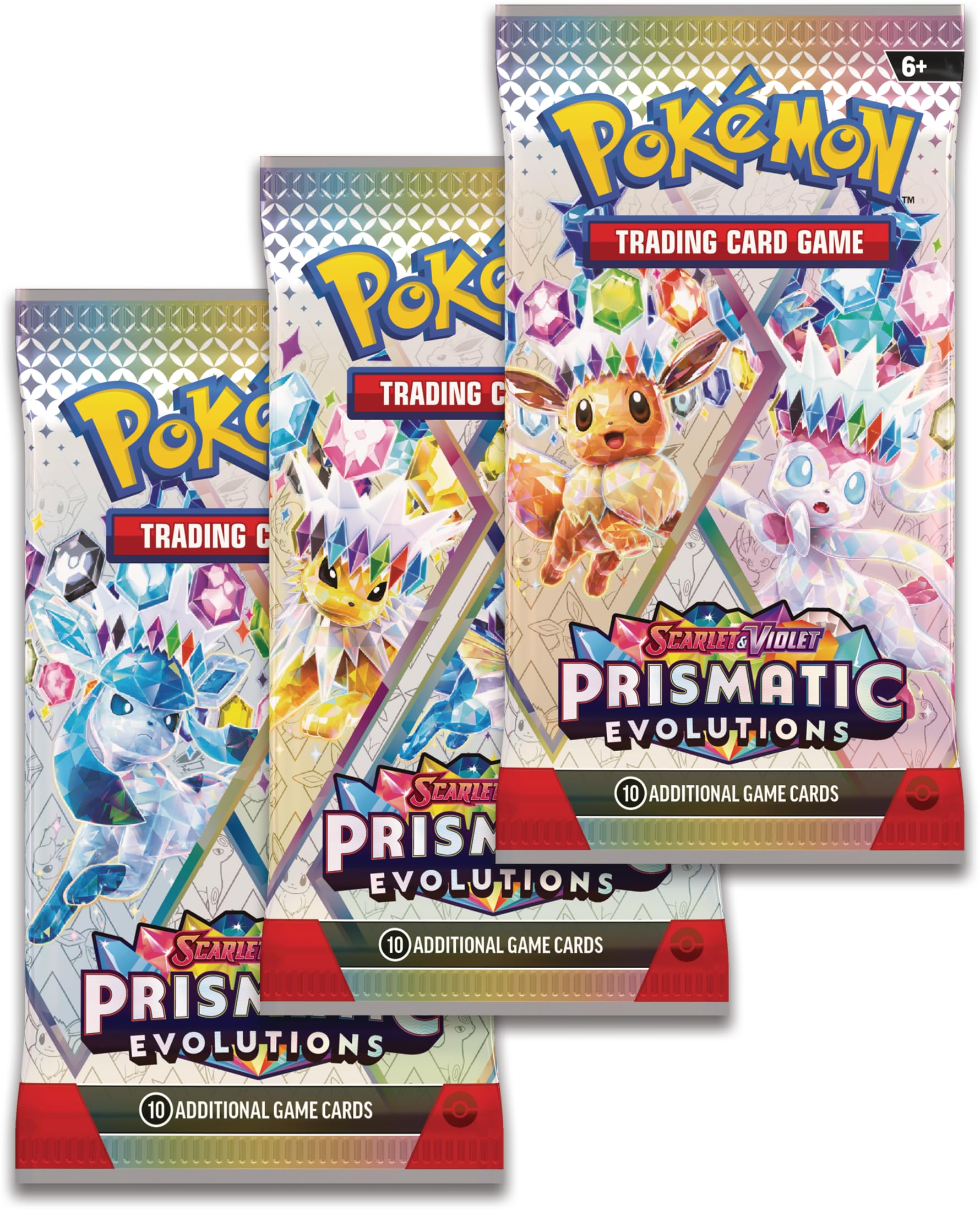 Pokemon TCG: Scarlet & Violet—Prismatic Evolutions Tech Sticker Collection – Leafeon (1 Foil Promo Card & 3 Booster Packs) - 2
