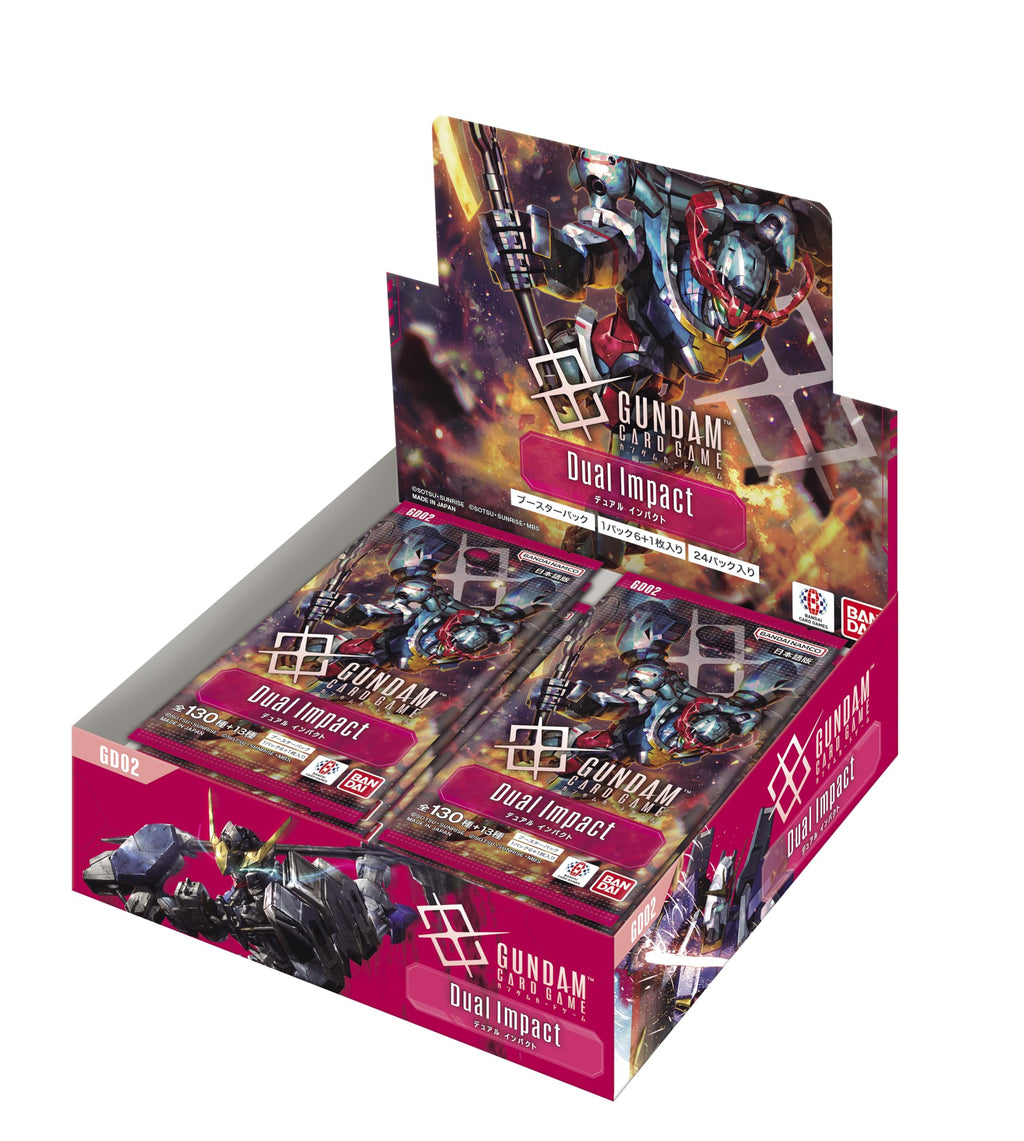 BANDAI Gundam Card Game Booster Pack, Dual Impact [GD02] (Box) 24 Packs