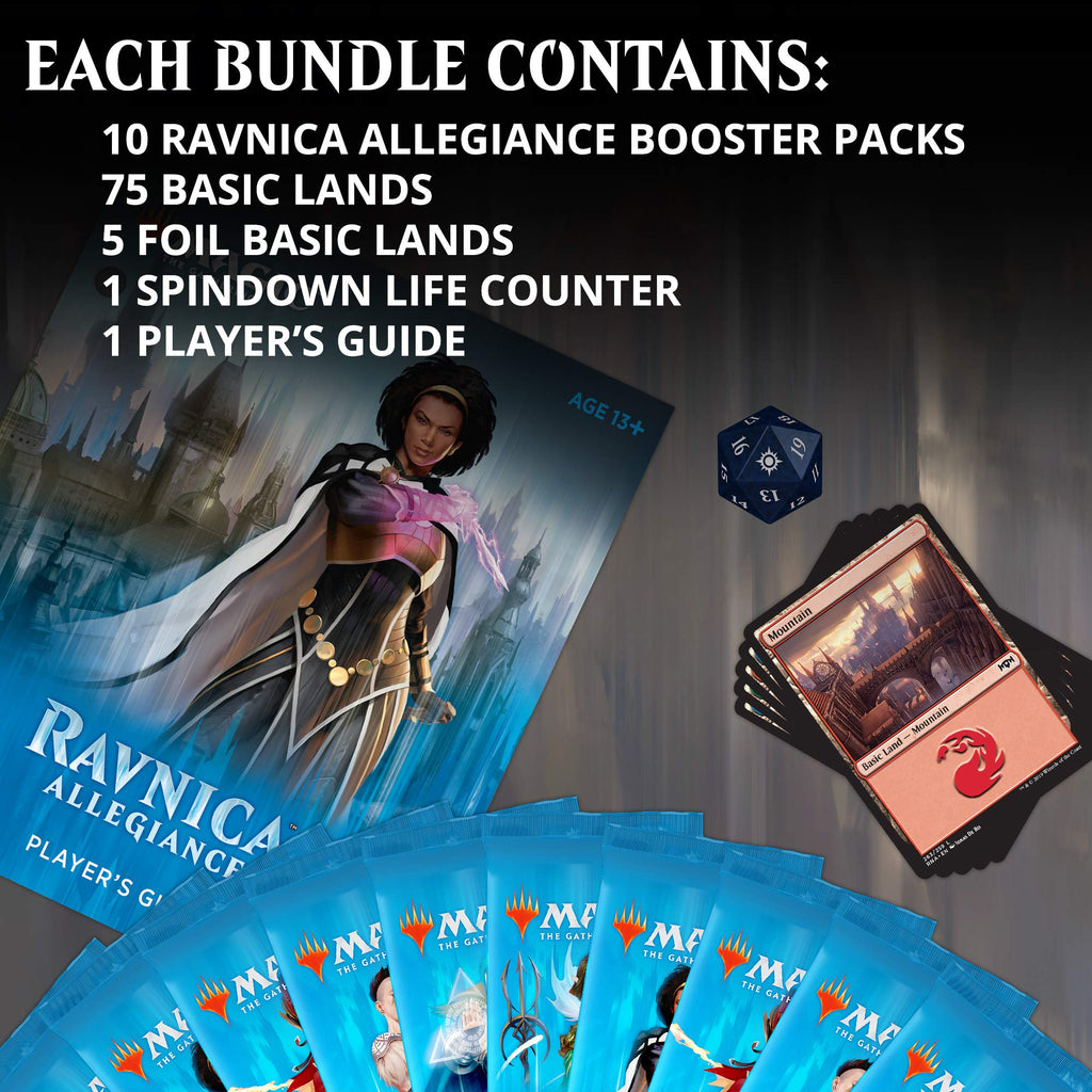 Magic: The Gathering Ravnica Allegiance Bundle | 10 Booster Packs + Land Cards (230 Cards) | Accessories - 4