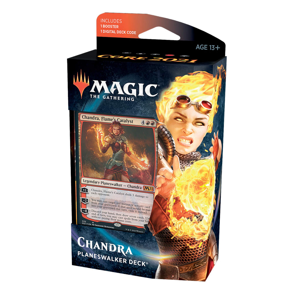 Magic: The Gathering Chandra, Flame’s Catalyst Planeswalker Deck | Core Set 2021 (M21) | 60 Card Starter Deck, C76580000 - 2
