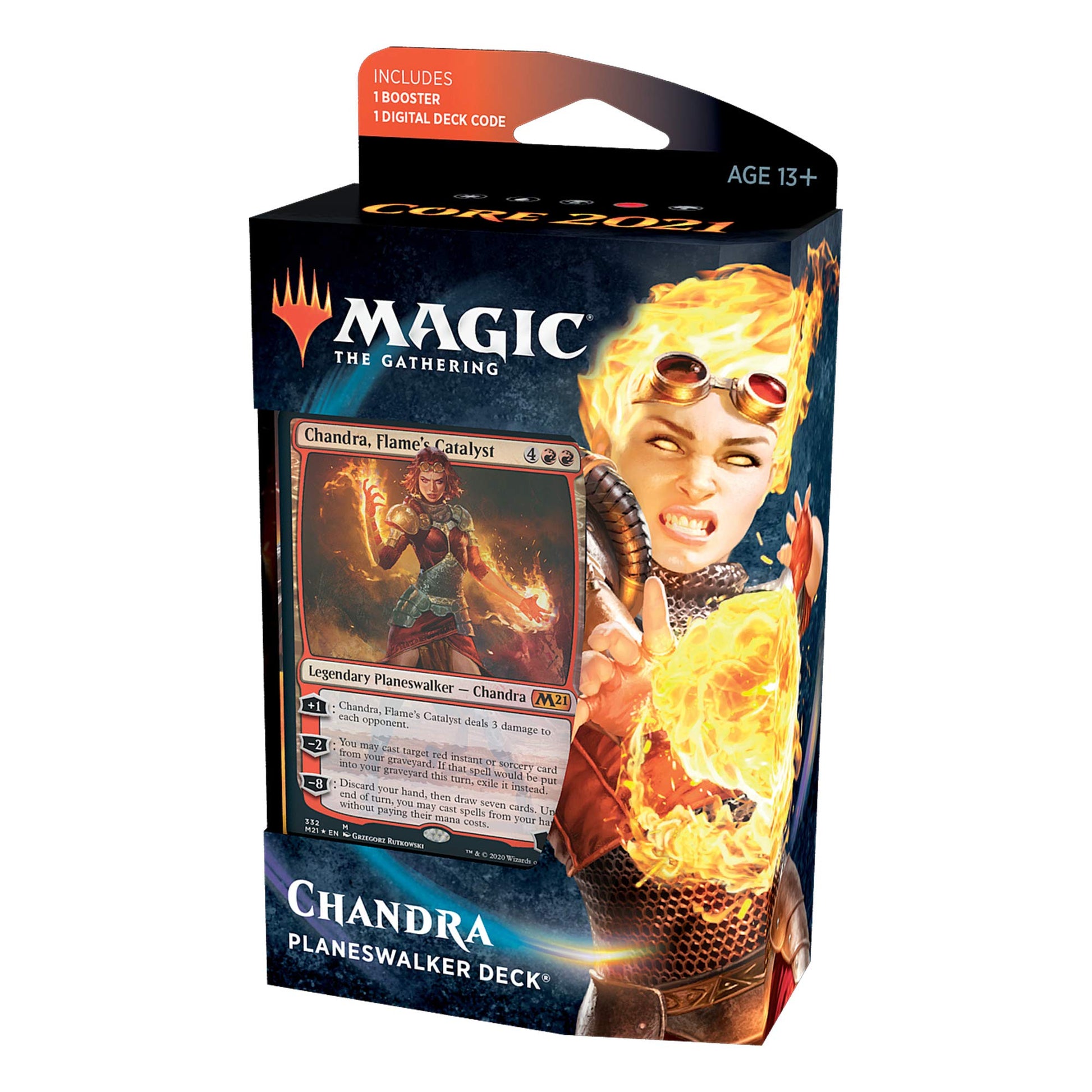 Magic: The Gathering Chandra, Flame’s Catalyst Planeswalker Deck | Core Set 2021 (M21) | 60 Card Starter Deck, C76580000 - 2