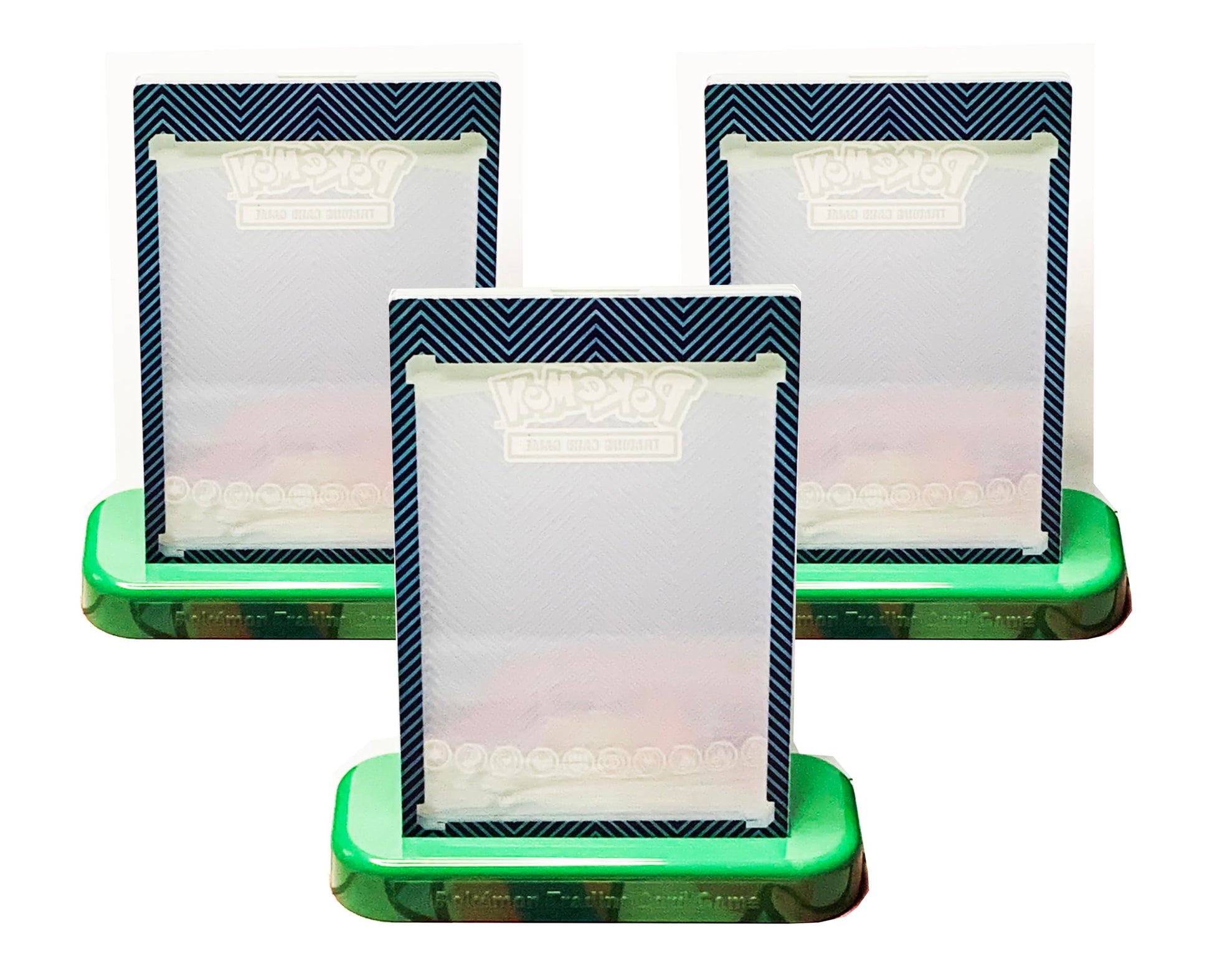 Pokemon Magnetic Card Display – Green – Ogerpon ex Collection – Lot of 3 with Stand