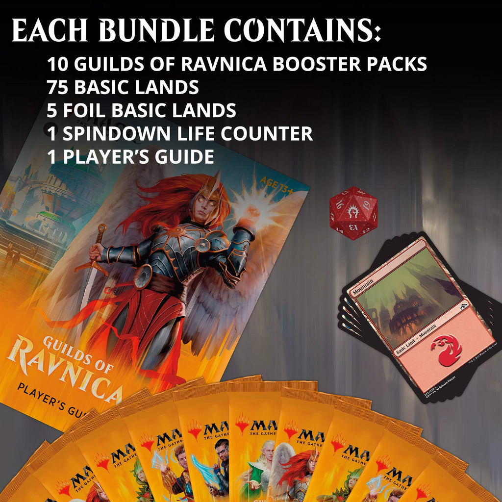 Magic: The Gathering Guilds of Ravnica Bundle | 10 Booster Packs + Land Cards (230 Cards) | Accessories - 4