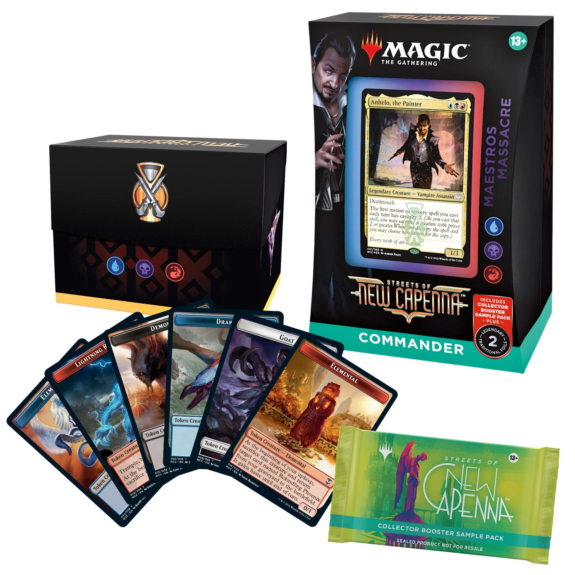Magic: The Gathering Streets of New Capenna Commander Deck – Maestros Massacre + Collector Booster Sample Pack - 7