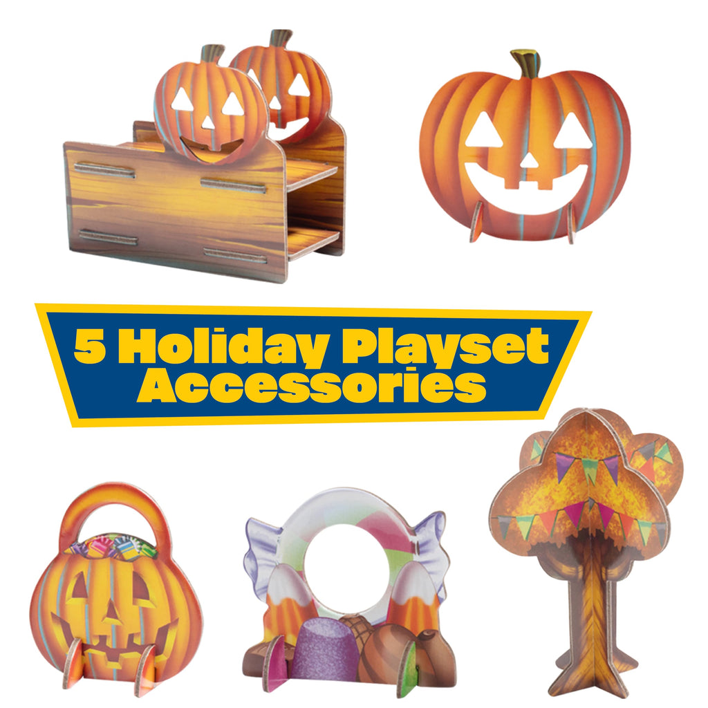 Pokemon Halloween Countdown Gift Set for Kids, 16 Piece Playset - Includes 11 Toy Character Figures & 5 Accessories - Pikachu, Eevee, Meowth & More - 4.5" Deluxe Action Grimmsnarl - For Boys & Girls Age 4+ - 5