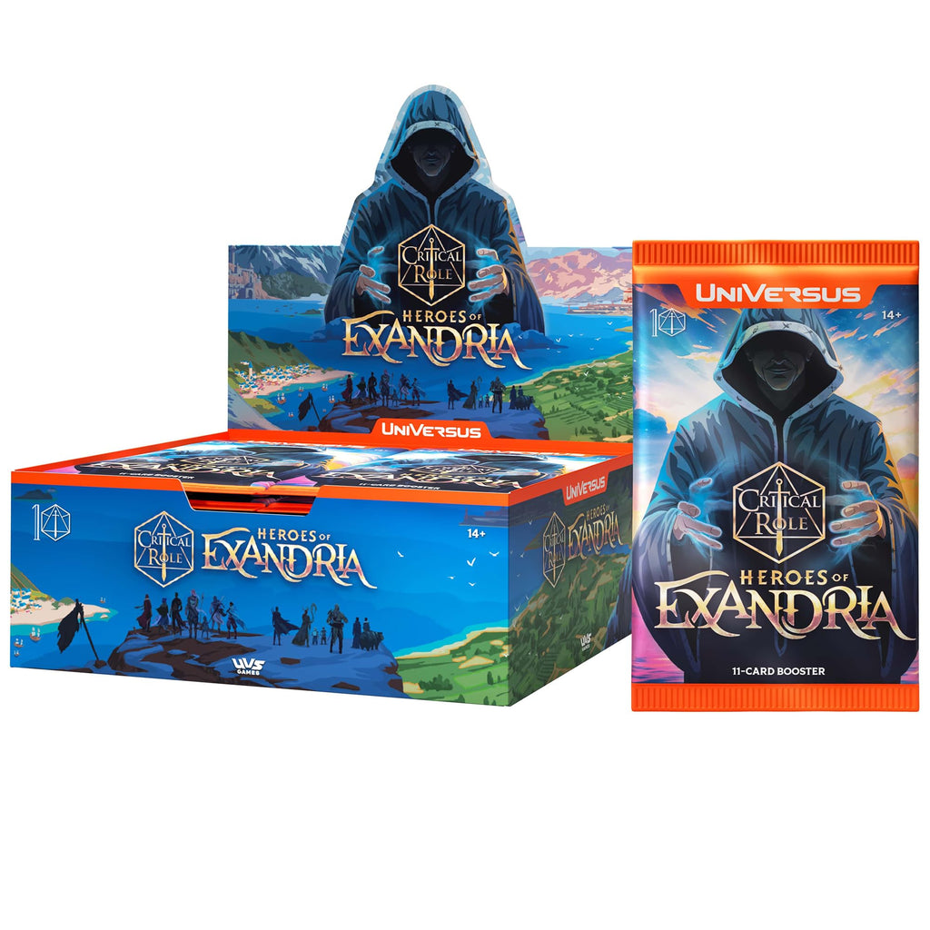 UniVersus: Critical Role: Heroes of Exandria - Booster Display - Includes 24 Booster Packs (11 Cards Ea), Deck-Building Card Game, Randomly Assorted - 4