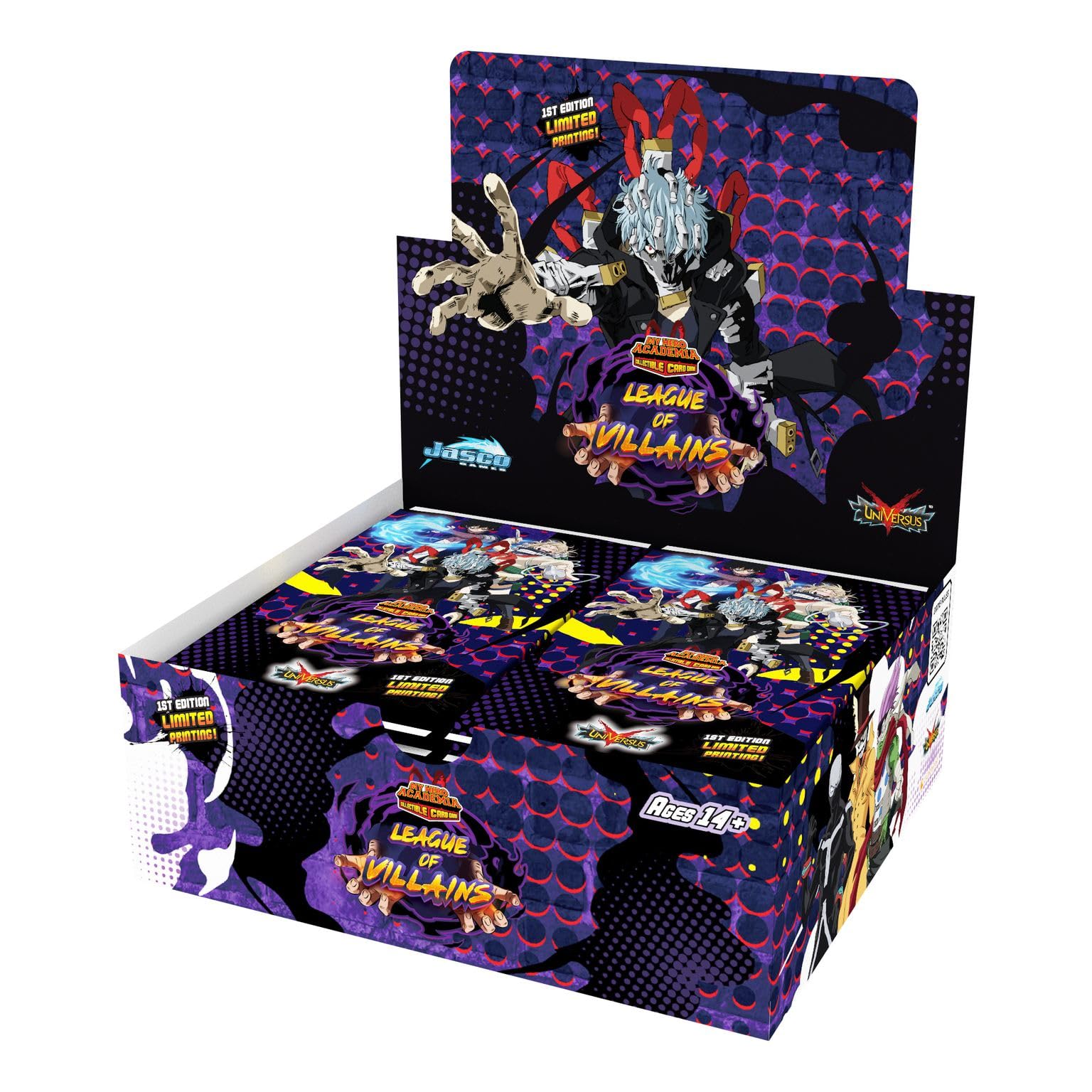 My Hero Academia Collectible Card Game Series 4 Unlimited League of Villains 24 Pack Booster Box|10 cards per pack| TCG for Adults | Ages 14+ | 2 Players | Avg. Playtime 20-30 Min | Made by Jasco Game - 3