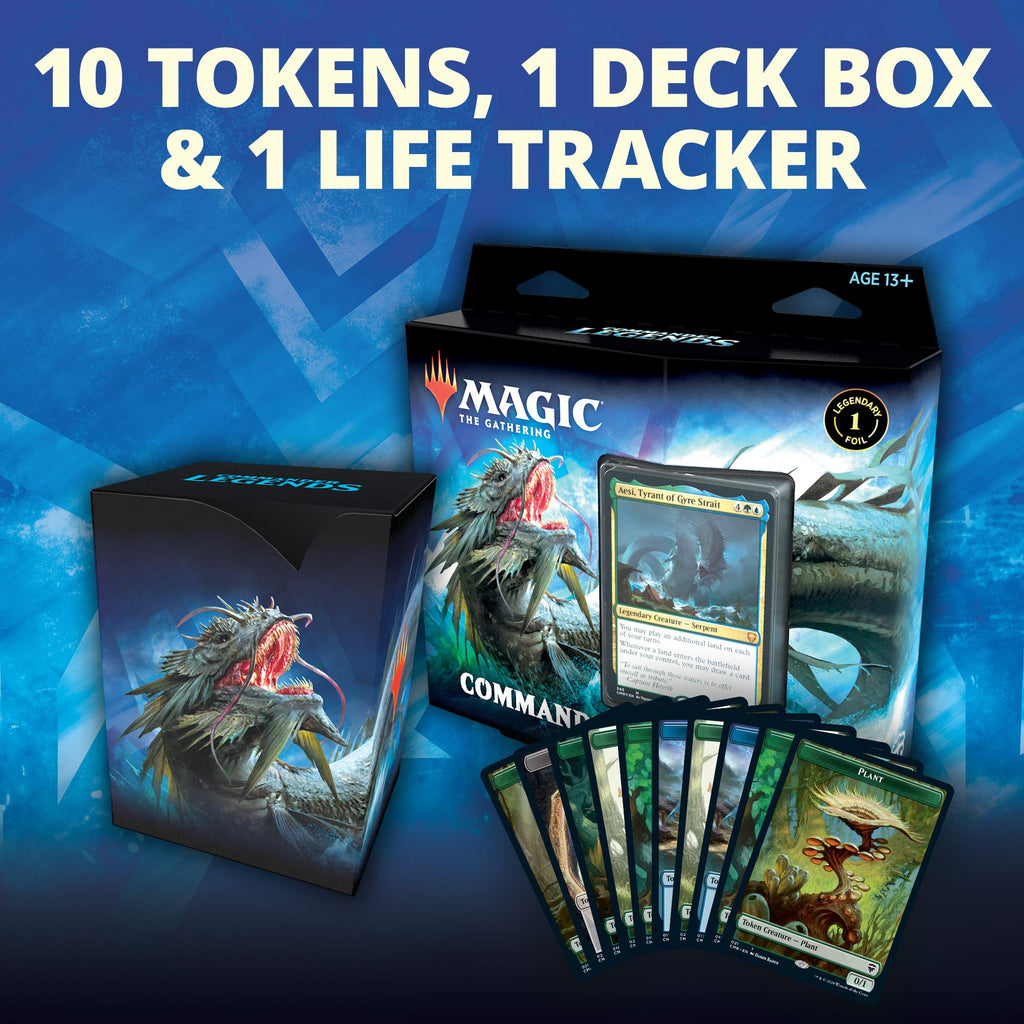 Magic: The Gathering Commander Legends – Reap the Tides | 100 Card Ready-to-Play Deck | 1 Foil Commander | Blue-Green - 5