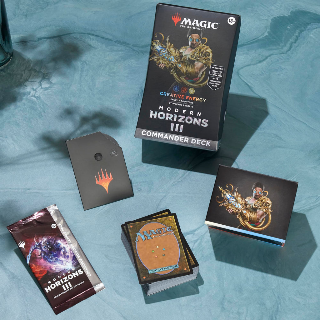 Magic: The Gathering Modern Horizons 3 Commander Deck - Creative Energy (100-Card Deck, 2-Card Collector Booster Sample Pack + Accessories) - 5