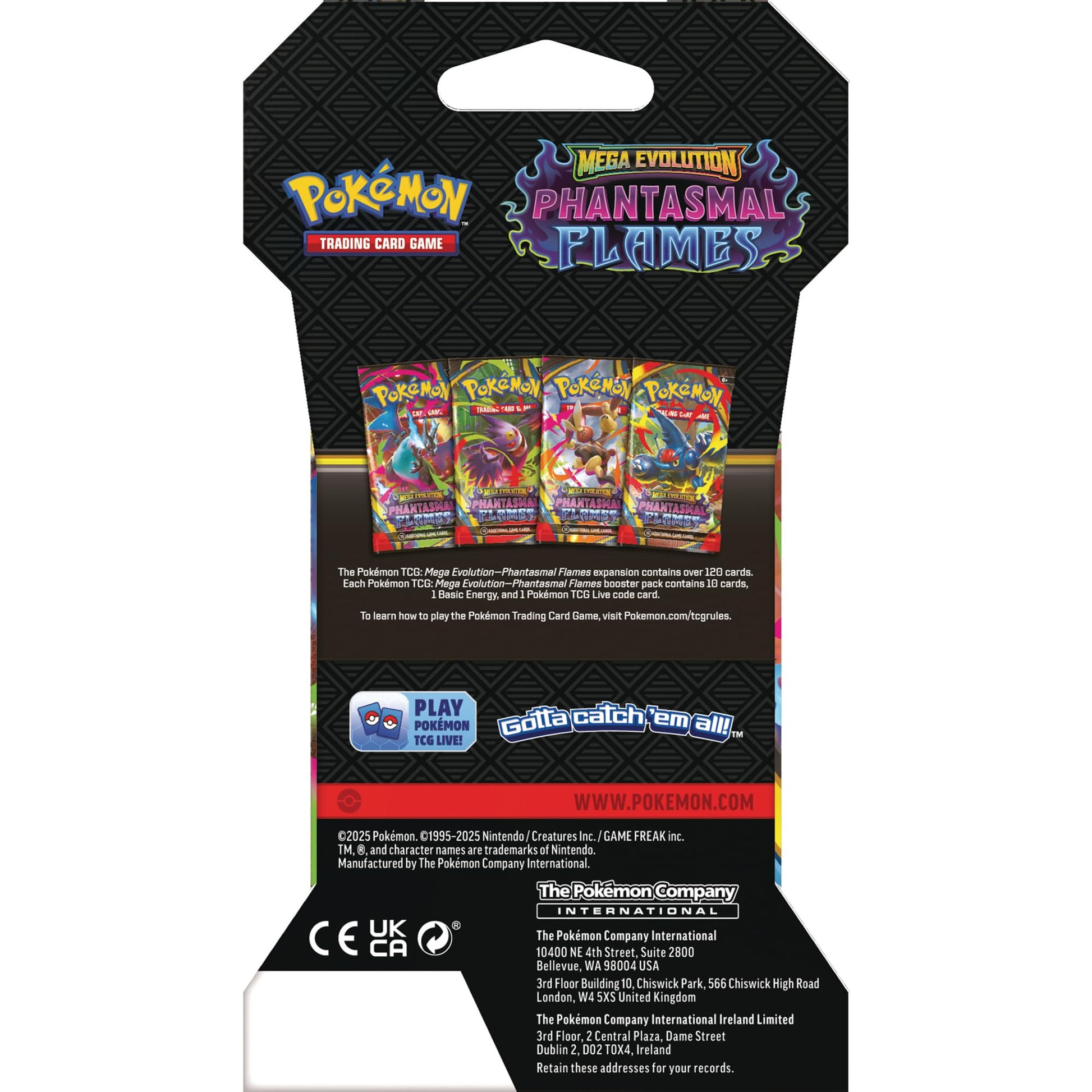Pokemon TCG: Mega Evolution Phantasmal Flames Sleeved Booster Pack - 10 Cards - 2