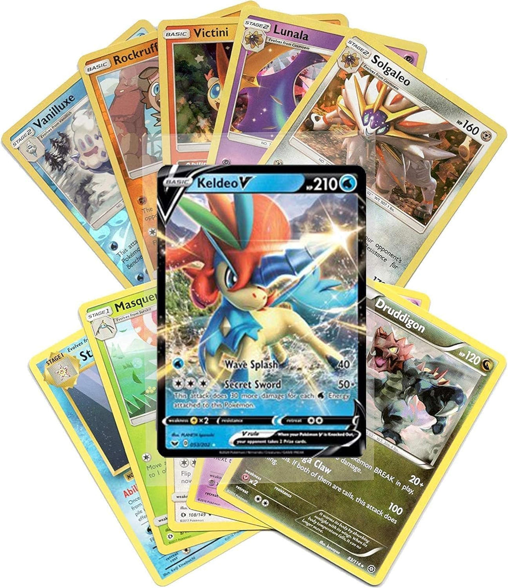 Pokemon Cards 50 Card Assorted Lot with Guaranteed V Pokemon - 4
