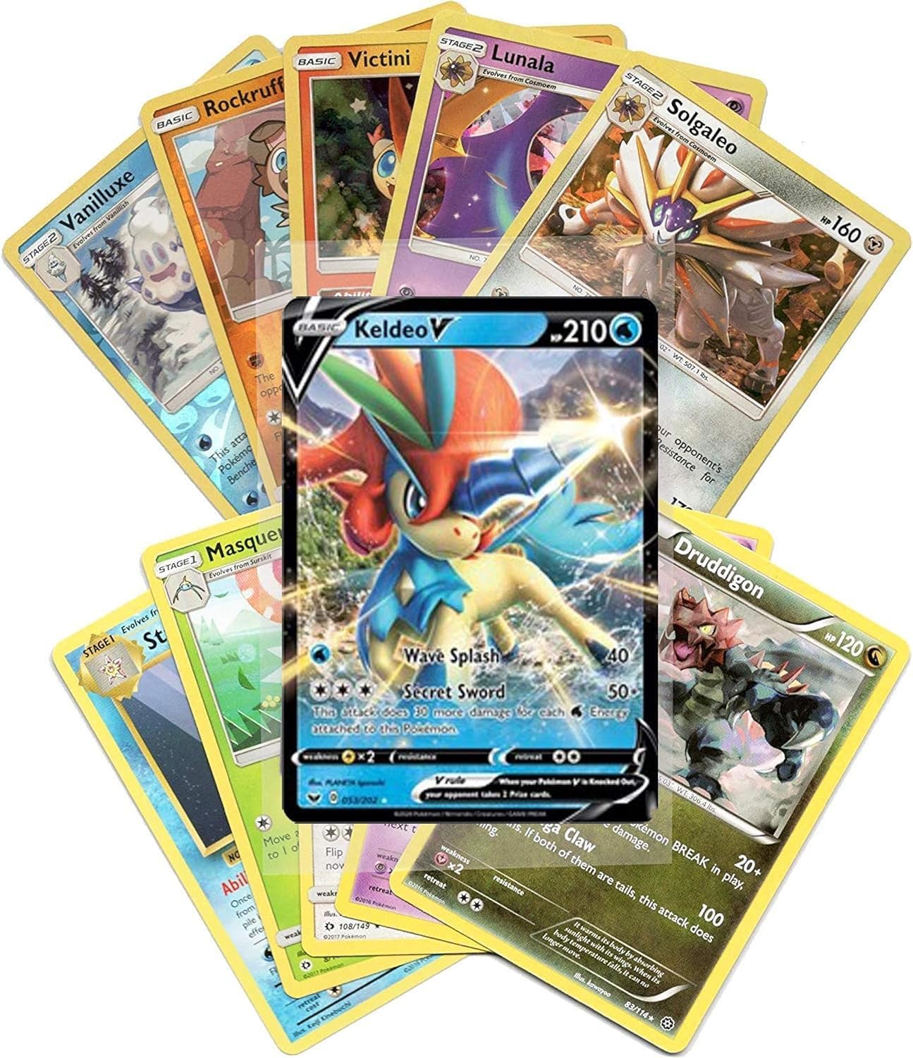 Pokemon Cards 50 Card Assorted Lot with Guaranteed V Pokemon - 4