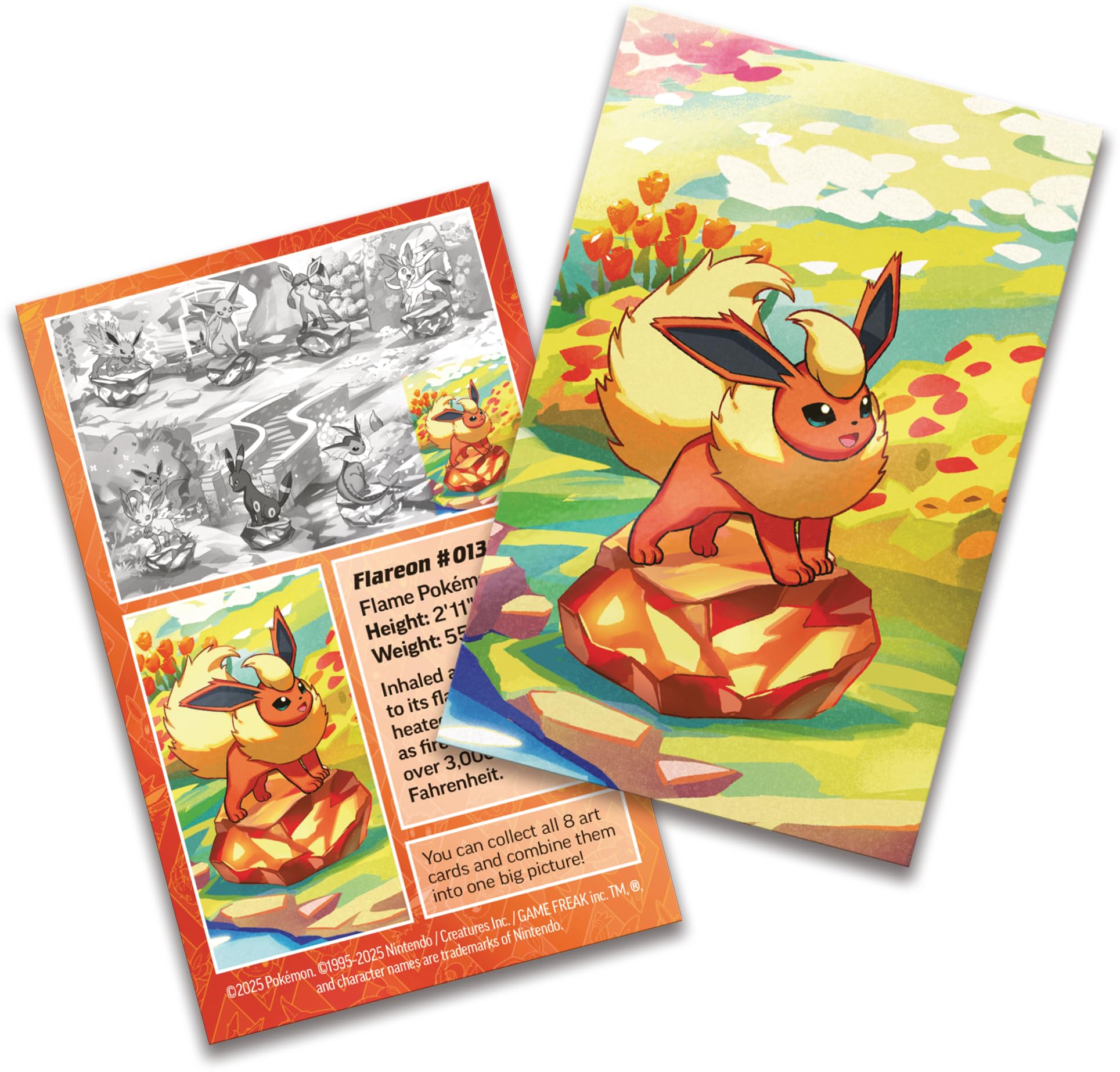 Pokemon TCG: Scarlet & Violet —Prismatic Evolutions Mini Tin - Flareon (2 Booster Packs & 1 Coin) - 4