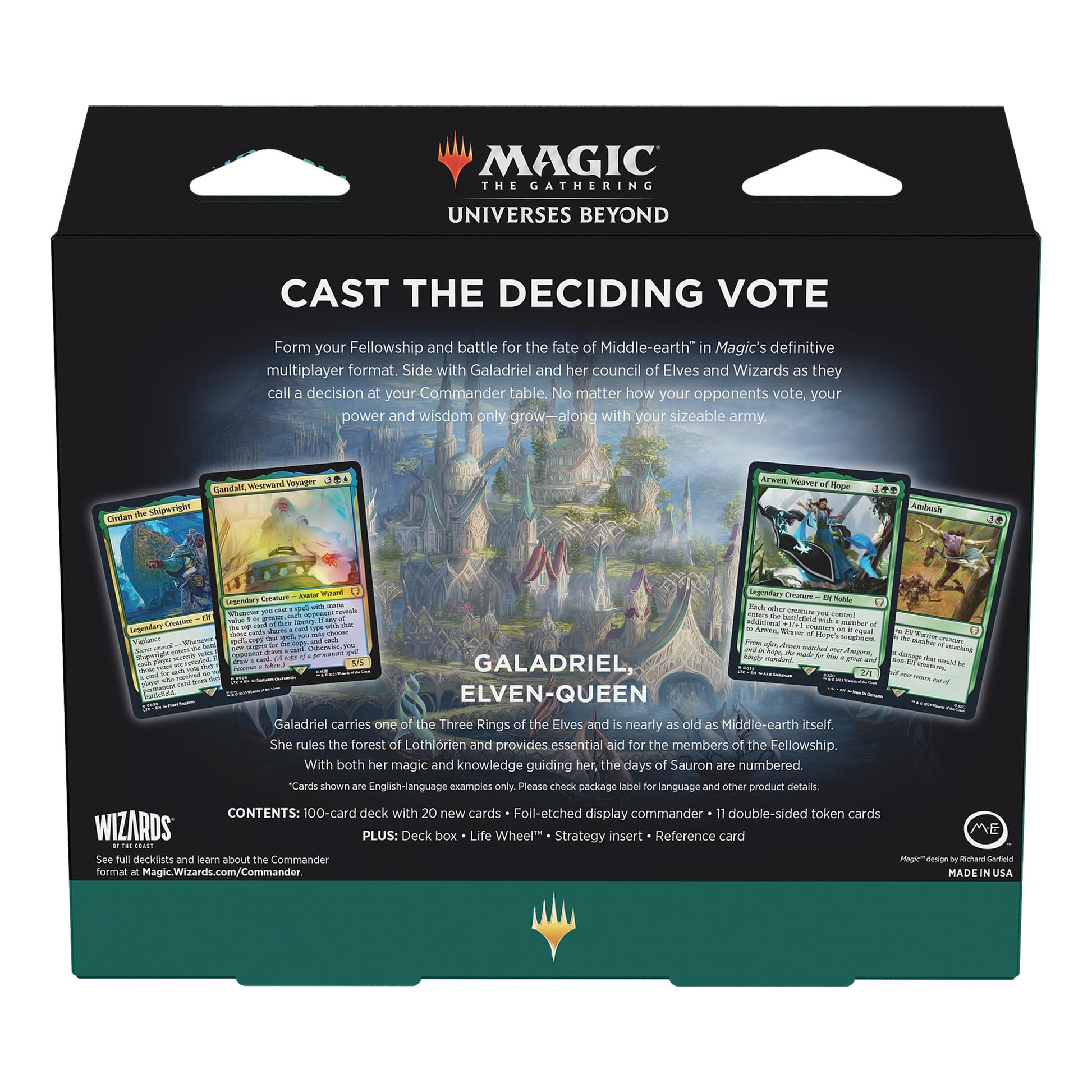 Magic: The Gathering The Lord of The Rings: Tales of Middle-Earth Commander Deck 3 + Collector Booster Sample Pack - 3