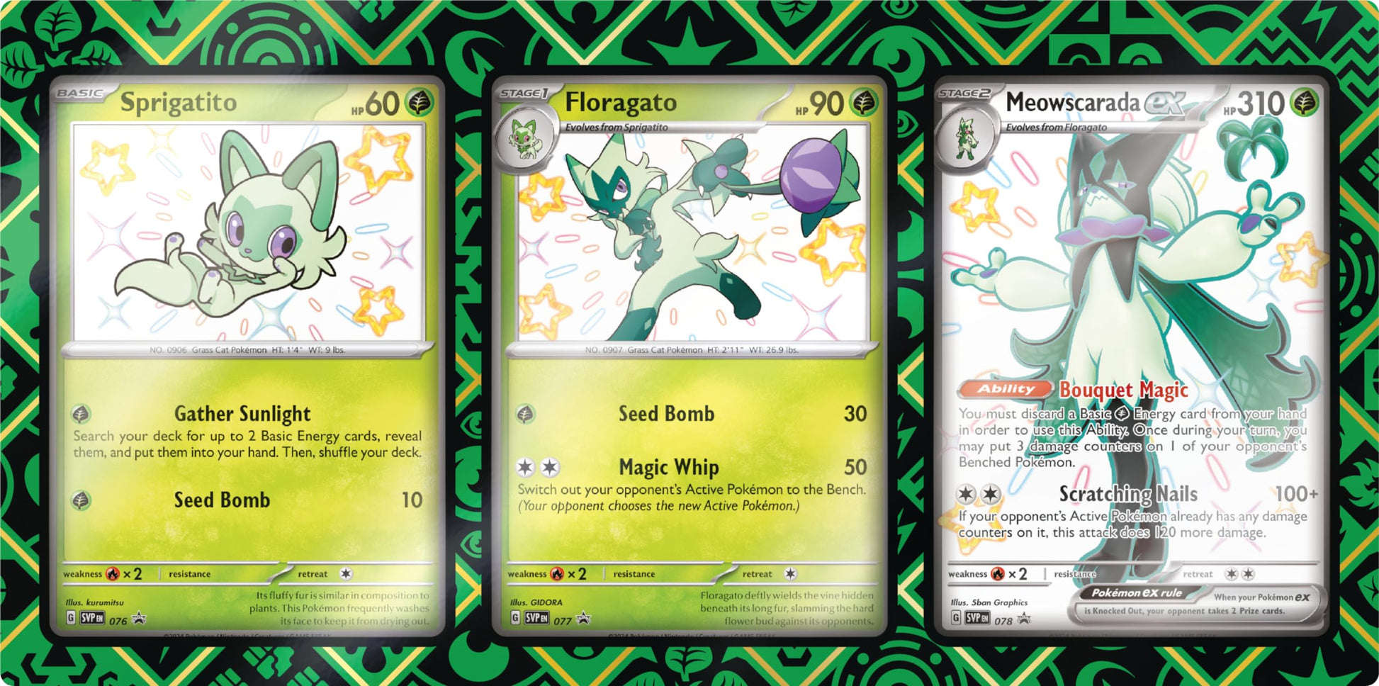 Pokemon TCG: Scarlet and Violet: PALDEAN Fates: Pokemon EX Premium Collection - Shiny Sprigatito - 4