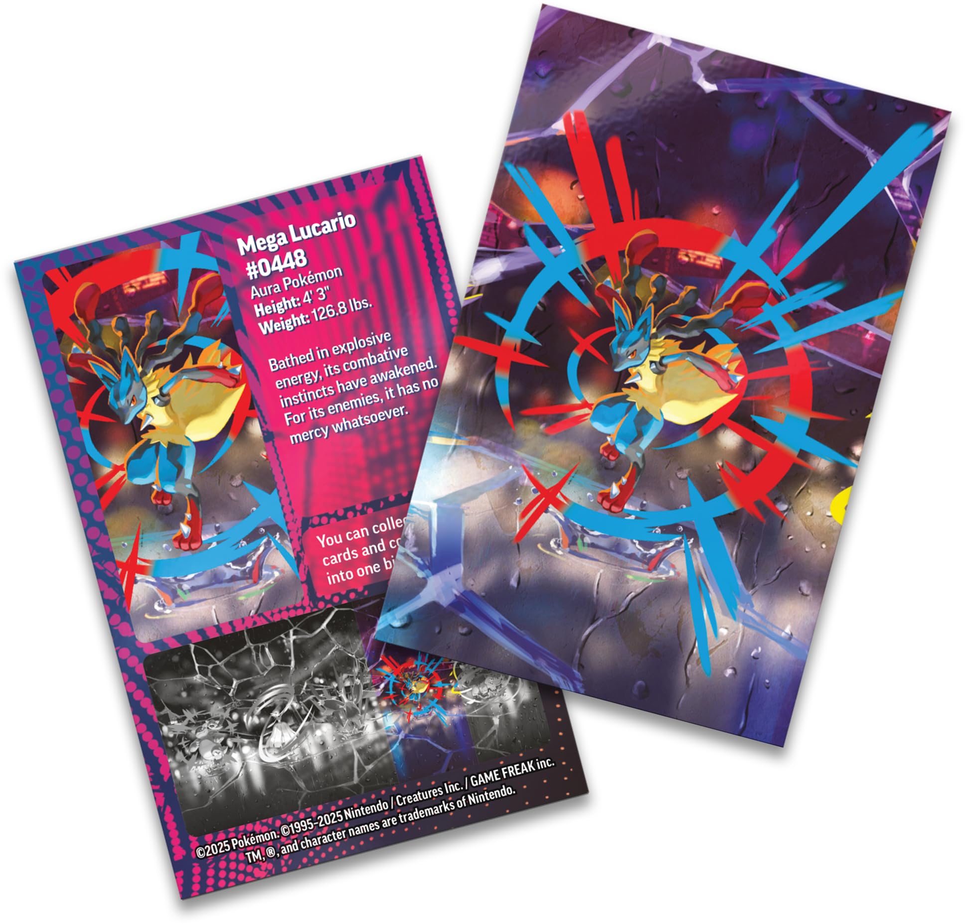 Pokémon TCG: Mega Heroes Mini Tin – Mega Lucario (1 Sticker, 1 Art Card & 2 Booster Packs) - 2