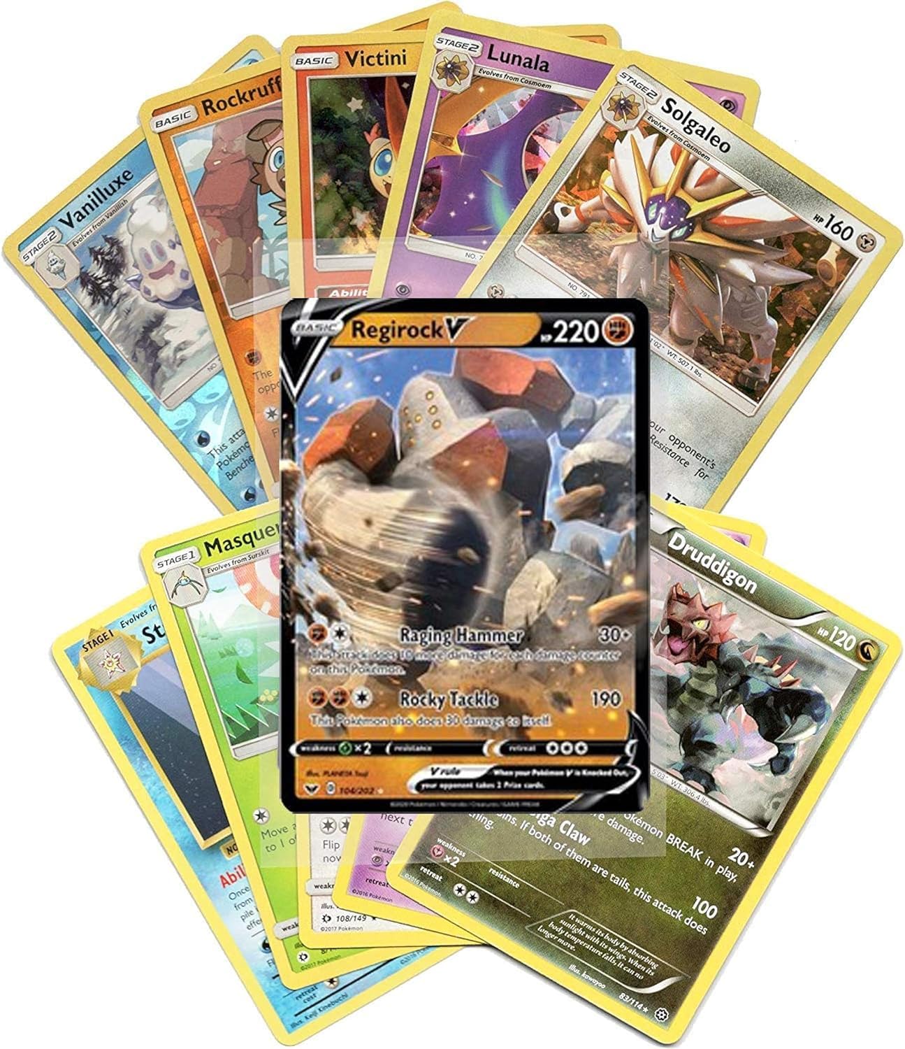 Pokemon Cards 50 Card Assorted Lot with Guaranteed V Pokemon - 5