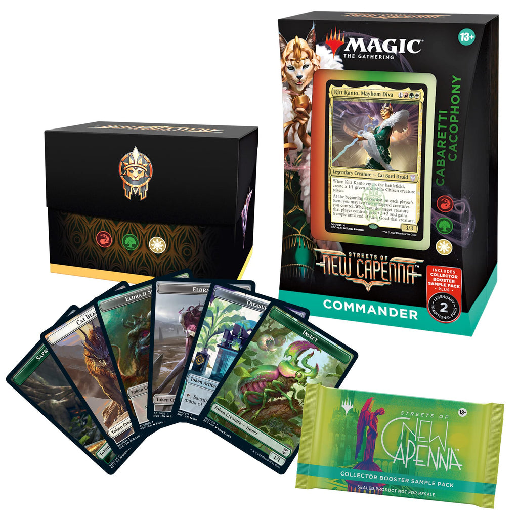 Magic: The Gathering Streets of New Capenna Commander Deck – Cabaretti Cacophony + Collector Booster Sample Pack - 7