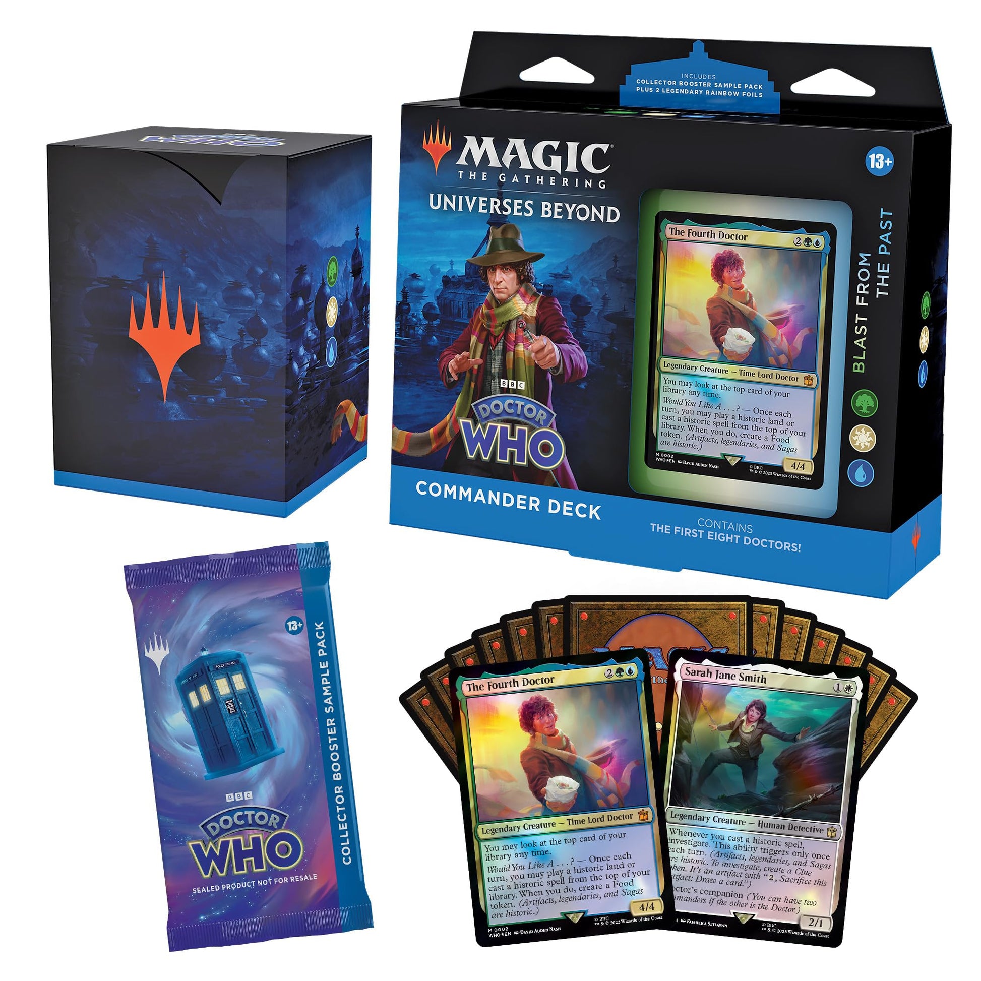 Magic: The Gathering Doctor Who Commander Deck Bundle – Includes All 4 Decks (1 Masters of Evil, 1 Blast from The Past, 1 Timey-Wimey, and 1 Paradox Power Deck Set) - 6