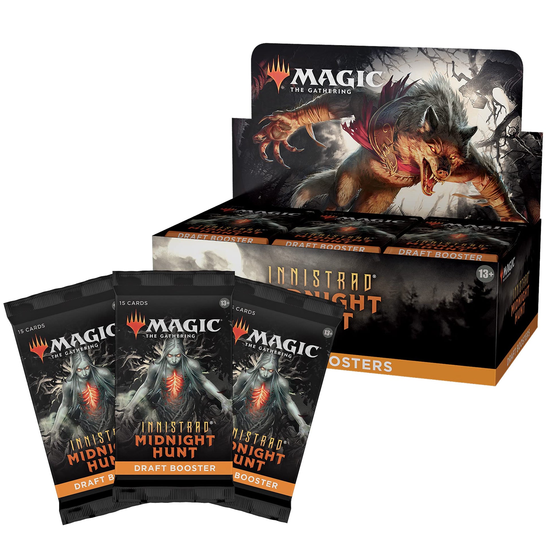 Magic: The Gathering Innistrad: Midnight Hunt Draft Booster Box | 36 Packs (540 Magic Cards) - 3