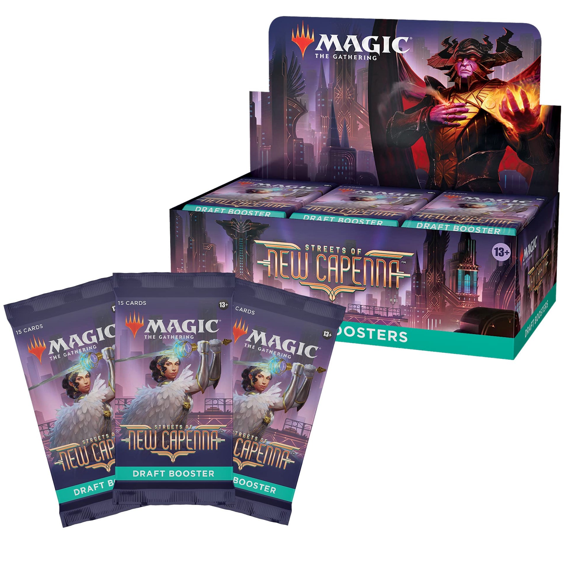 Magic: The Gathering Streets of New Capenna Draft Booster Box | 36 Packs + 1 Box Topper (541 Magic Cards) - 2