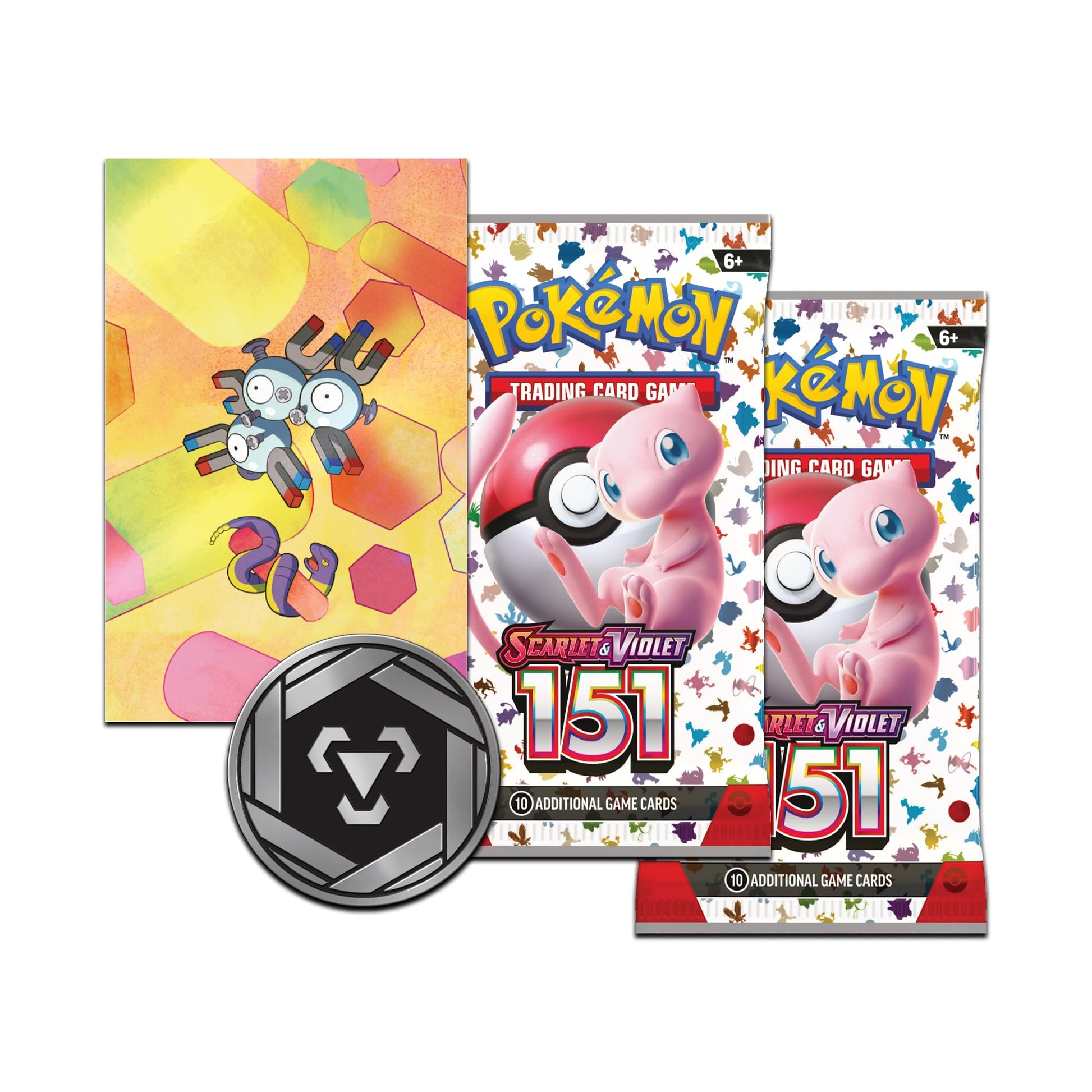 Pokémon TCG: Scarlet & Violet—151 Mini Tin – Magneton (2 Booster Packs, 1 Coin & 1 Art Card) - 4