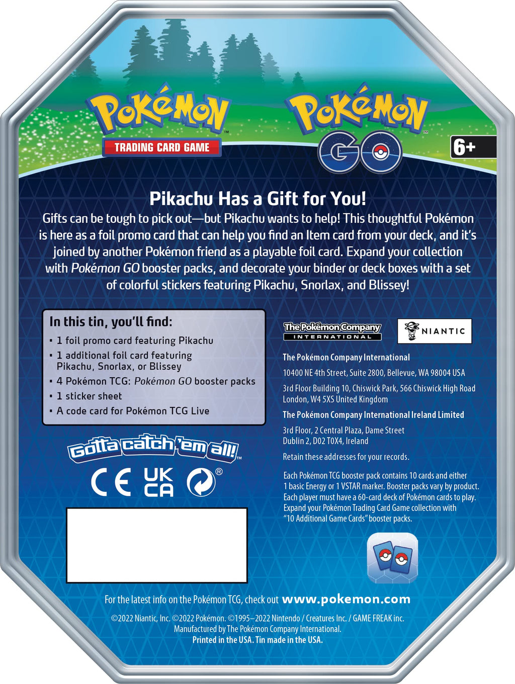 Pokémon TCG: GO Tin - Snorlax (2 Foil Cards & 4 Booster Packs) - 5