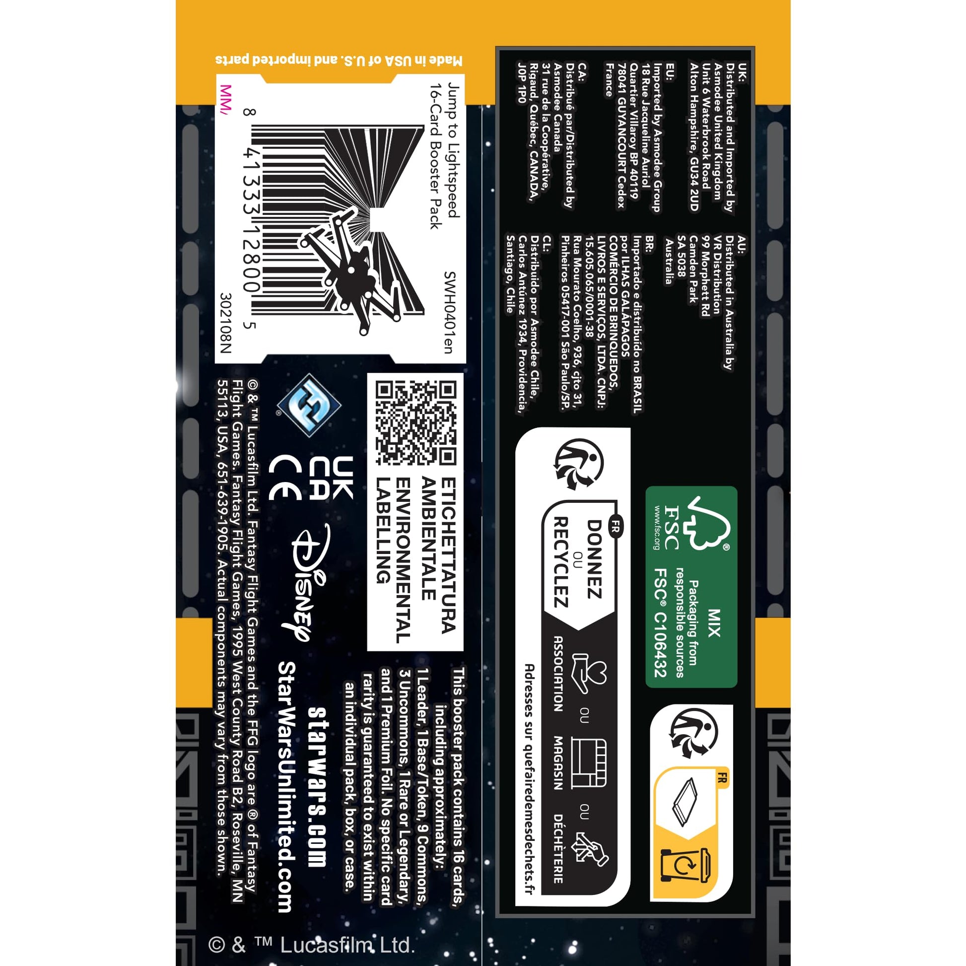 Asmodee Star Wars: Unlimited TCG Jump to Lightspeed Booster Display (Set of 24 Booster Packs) - Trading Card Game for Kids & Adults, Ages 12+, 2+ Players, 20 Min Playtime - 3