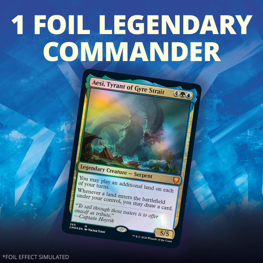 Magic: The Gathering Commander Legends – Reap the Tides | 100 Card Ready-to-Play Deck | 1 Foil Commander | Blue-Green - 6