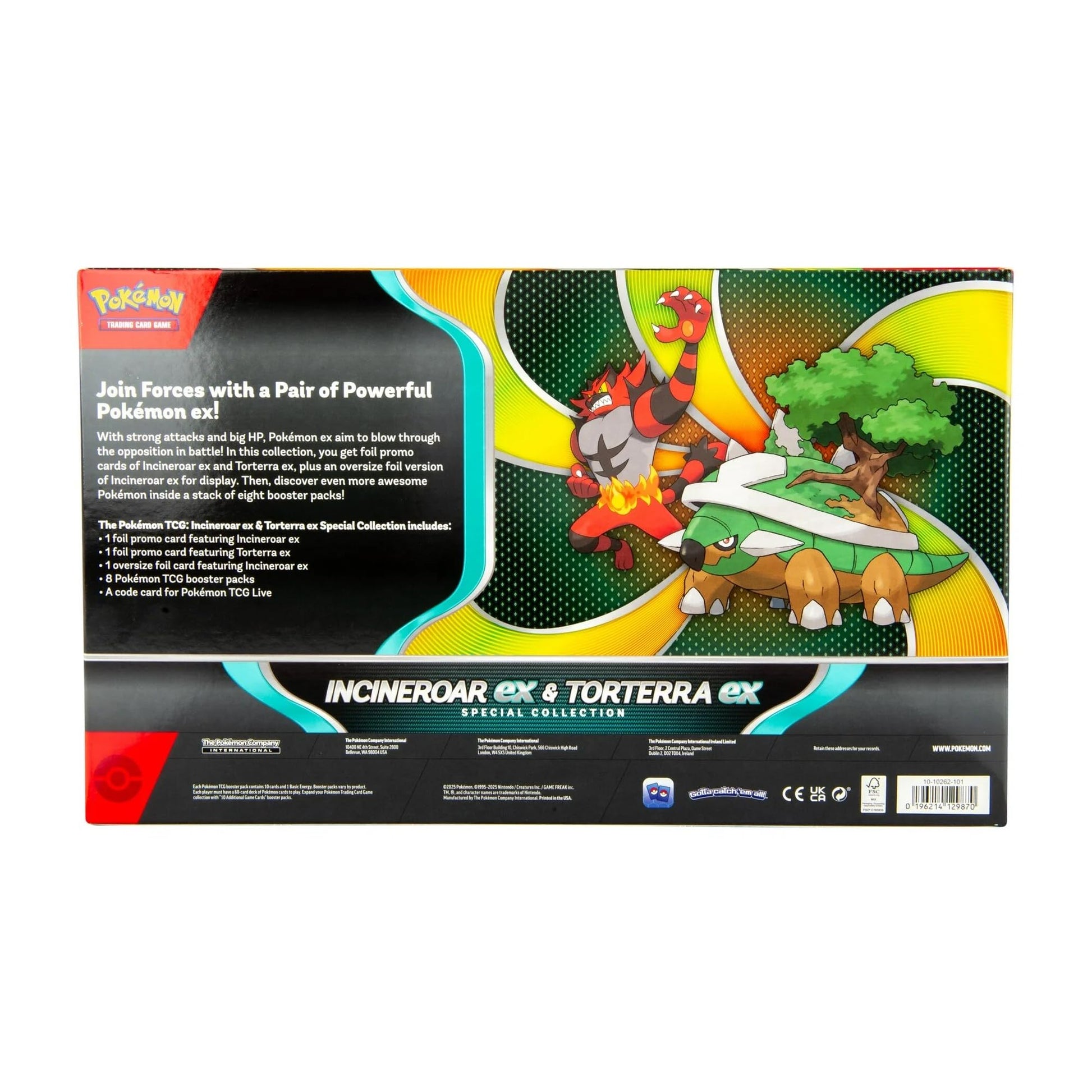 Pokemon TCG: Incineroar ex & Torterra ex Special Collection (2 Foil Promo Cards, 1 Oversize Card & 8 Booster Packs) - 3