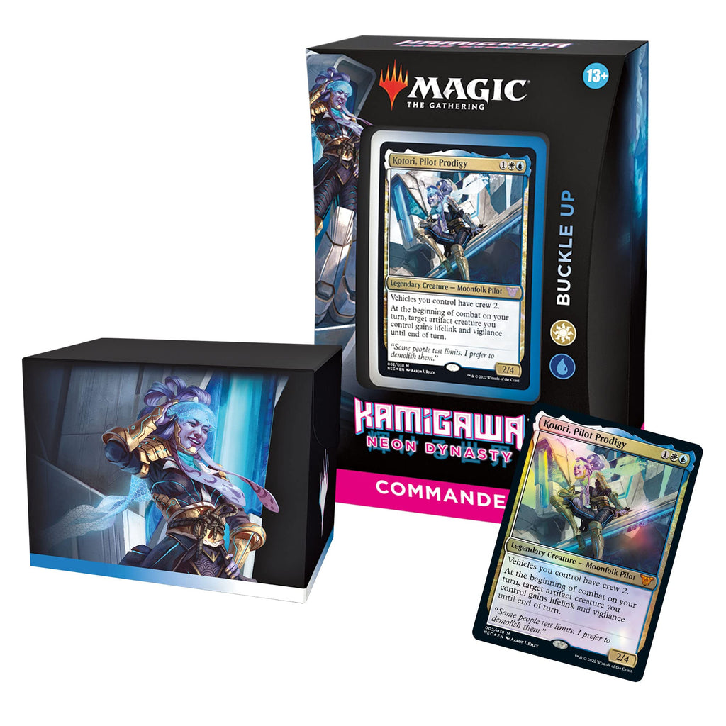 Magic: The Gathering Bundle of 4 Kamigawa: Neon Dynasty Commander Decks | 2 Buckle Up + 2 Upgrades Unleashed - 3