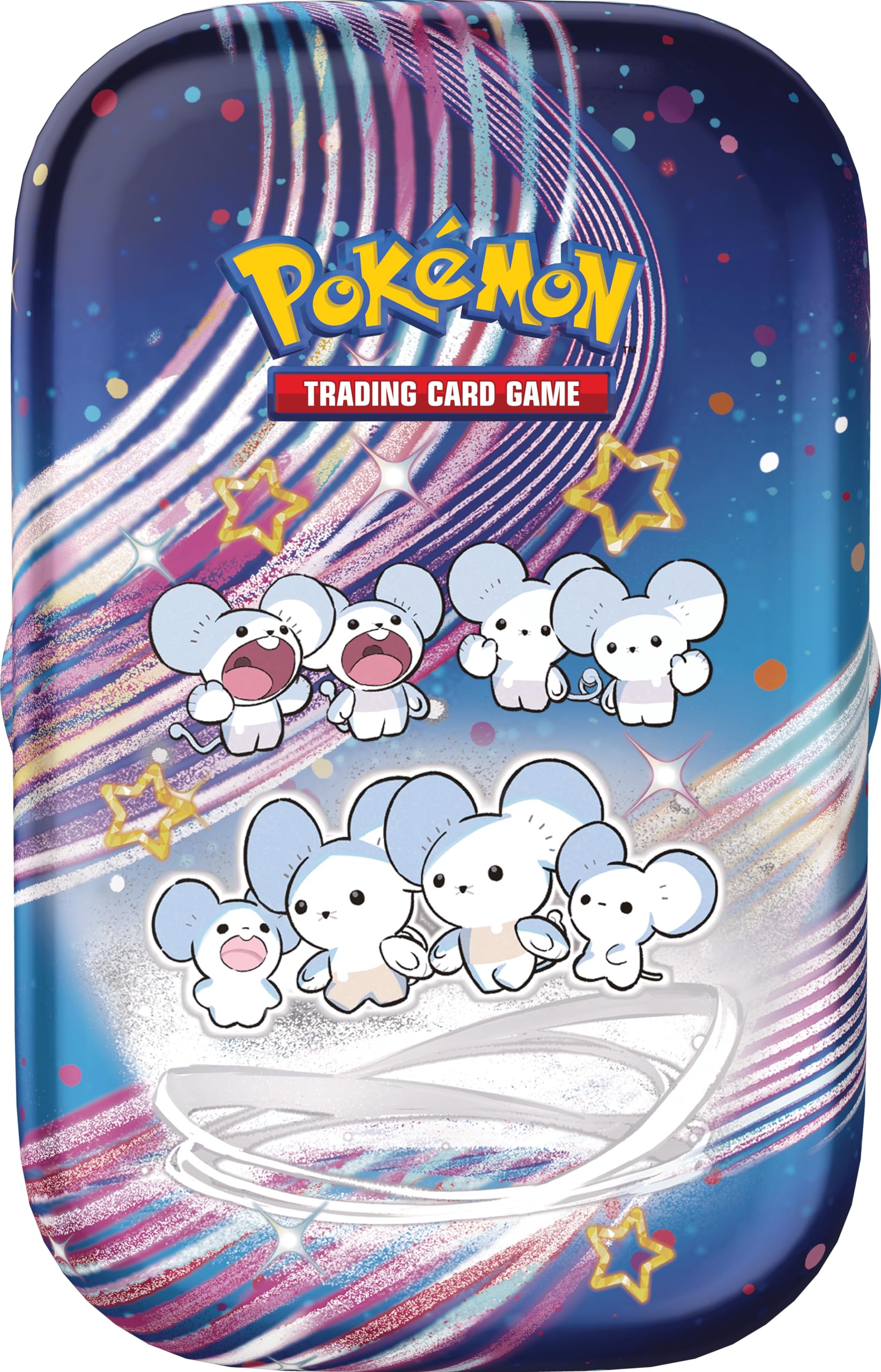 Pokémon TCG - Scarlet & Violet - Paldean Fates Mini Tin (Maushold/Smoliv/Tinkatink/Finizen/Flamigo - 1x Random, Black - 4