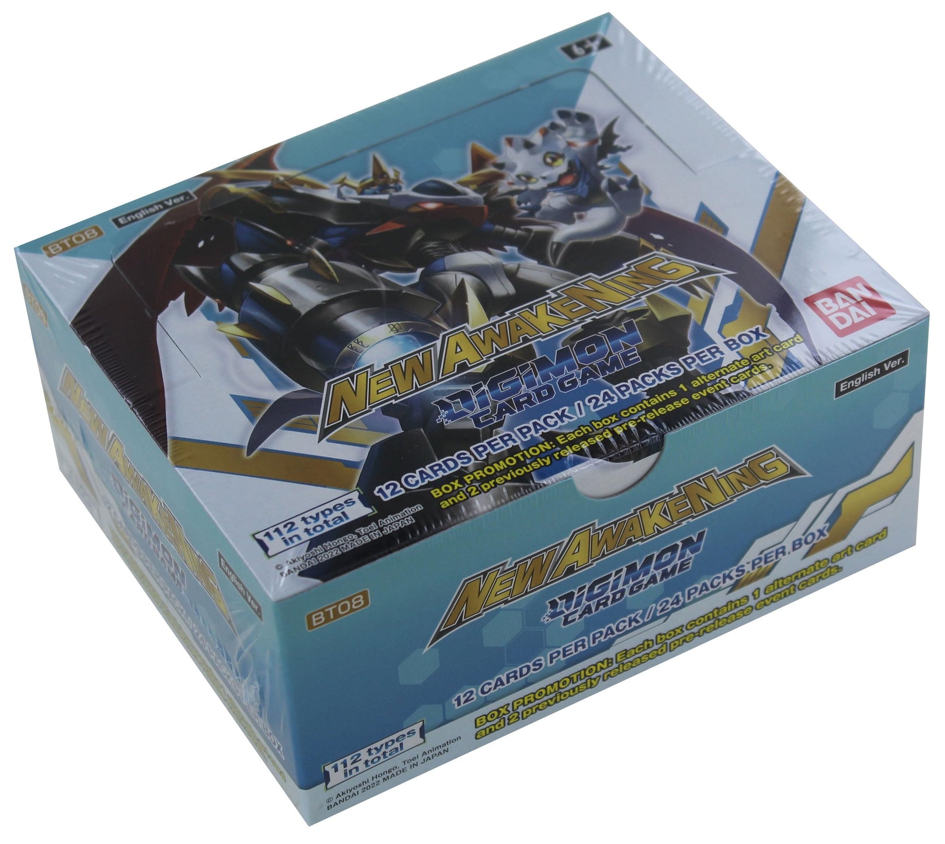 BANDAI 2022 Digimon English TCG New Hero [BT08] Booster Box - 24 Packs or 12 Cards Each!, Multicolor, (BCL2611042) - 2