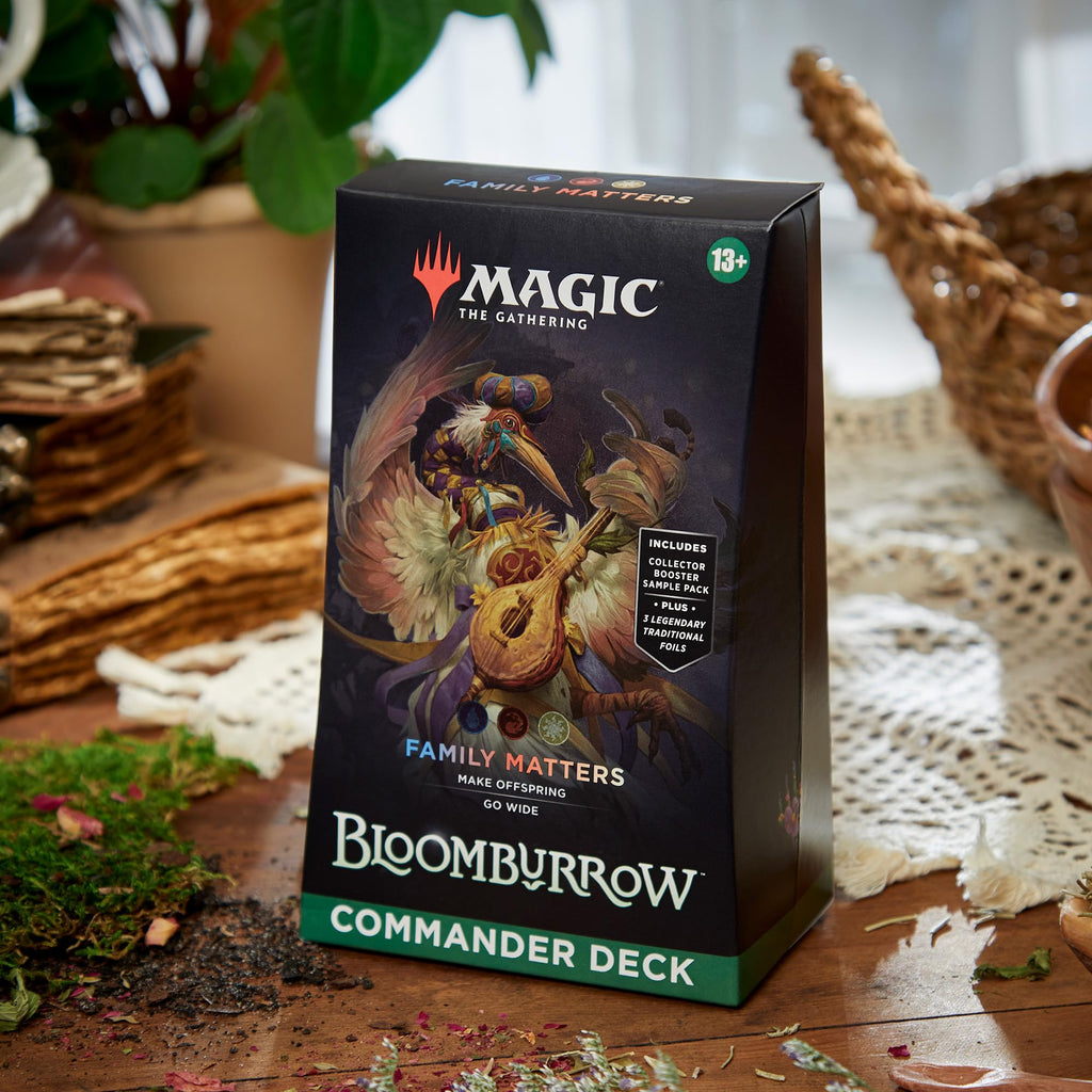 Magic: The Gathering Bloomburrow Commander Deck - Family Matters (100-Card Deck, 2-Card Collector Booster Sample Pack + Accessories) - 6