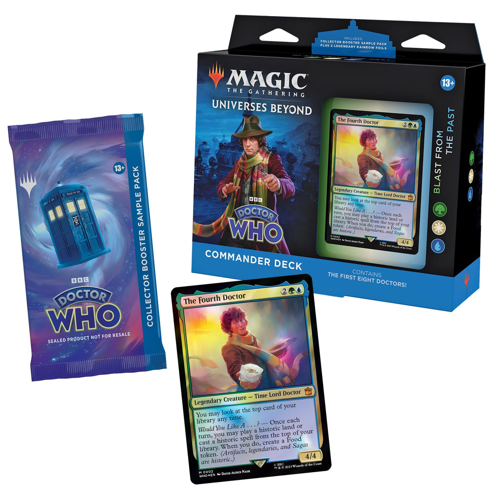 Magic The Gathering Doctor Who Commander Deck – Blast from The Past (100-Card Deck, 2-Card Collector Booster Sample Pack + Accessories) - 7