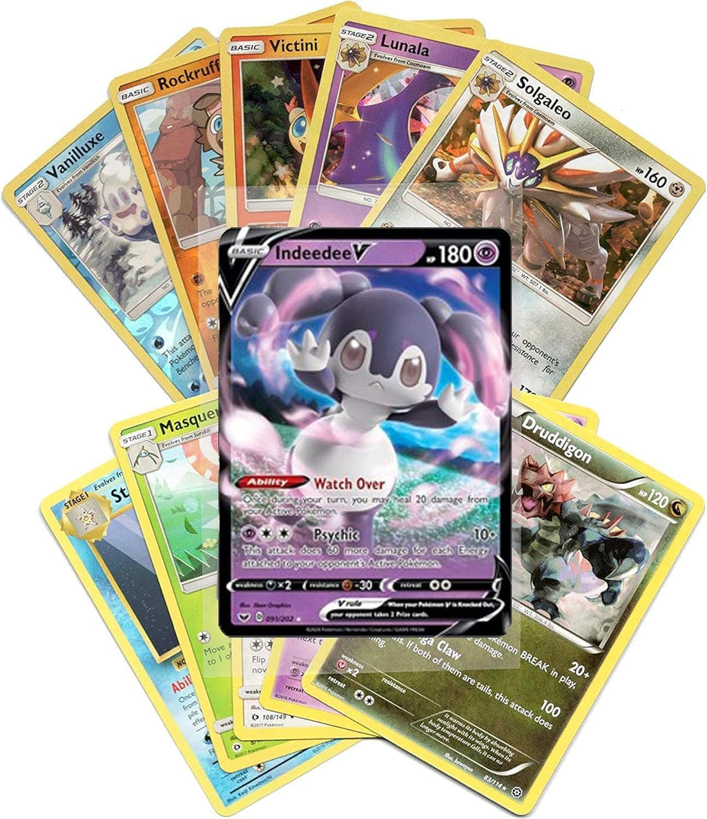Pokemon Cards 50 Card Assorted Lot with Guaranteed V Pokemon - 3