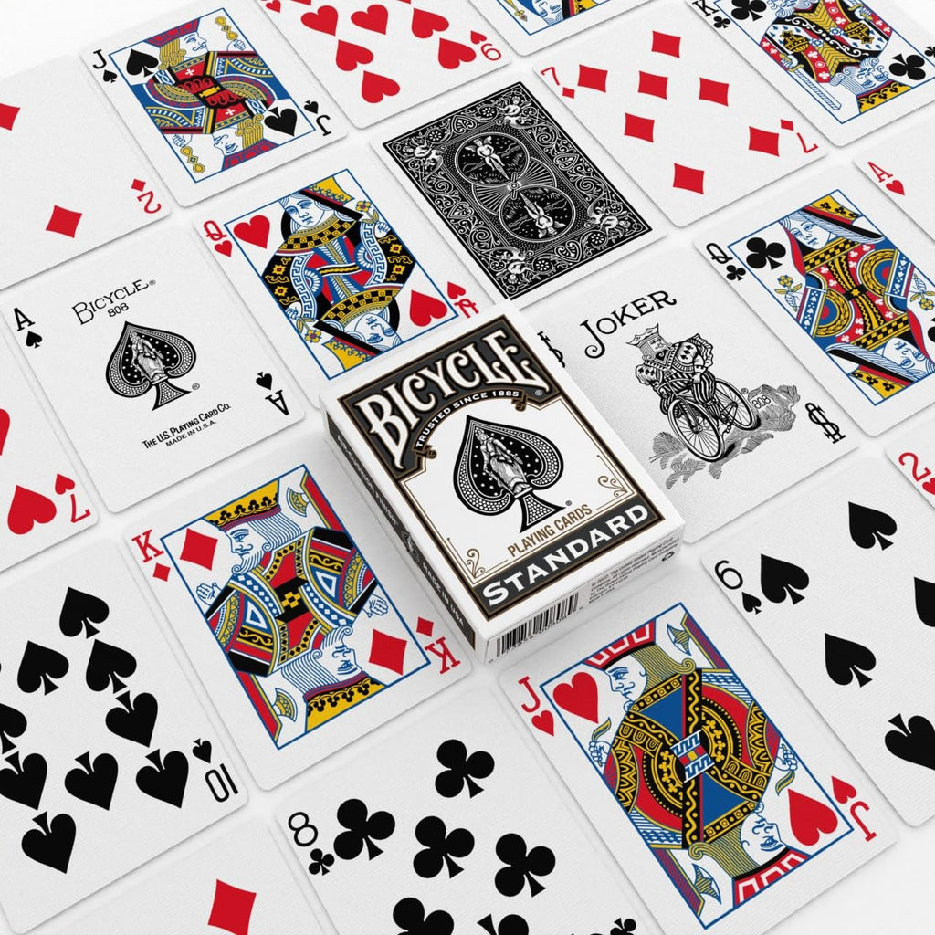 Bicycle Playing Cards 4 Pack, Standard Index Poker Size Decks in Red and Black for Poker, Blackjack, Rummy, Family Game Nights, and Classic Card Games, All Ages - 5